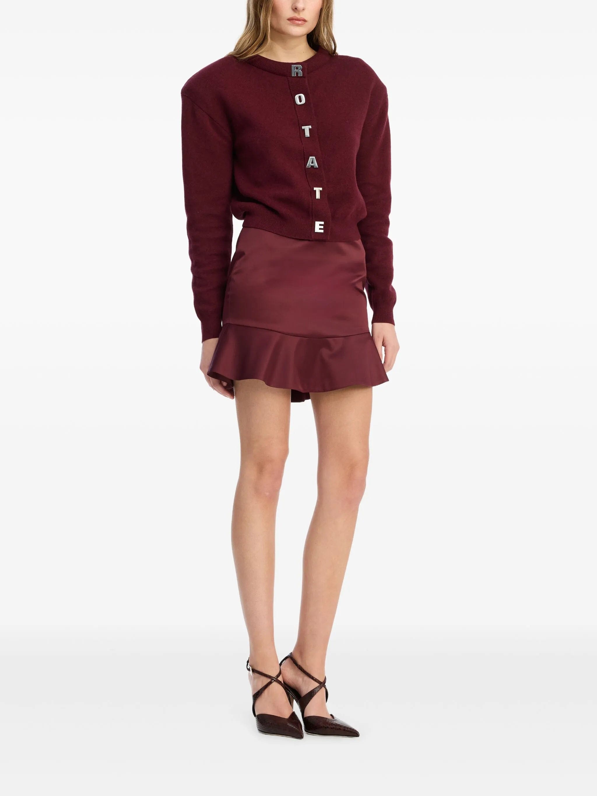 Rotate Birger Christensen logo - detail cardigan