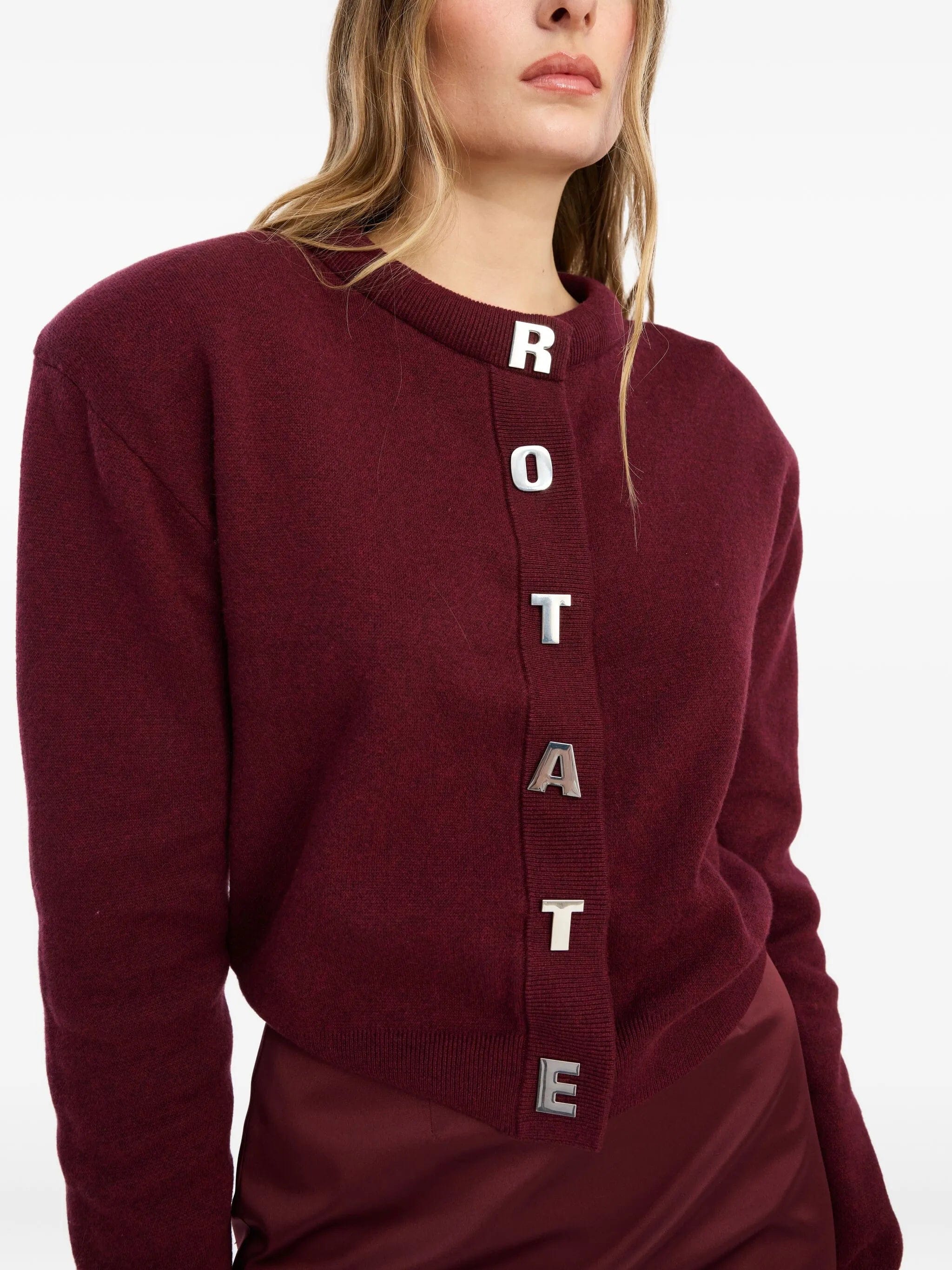 Rotate Birger Christensen logo - detail cardigan