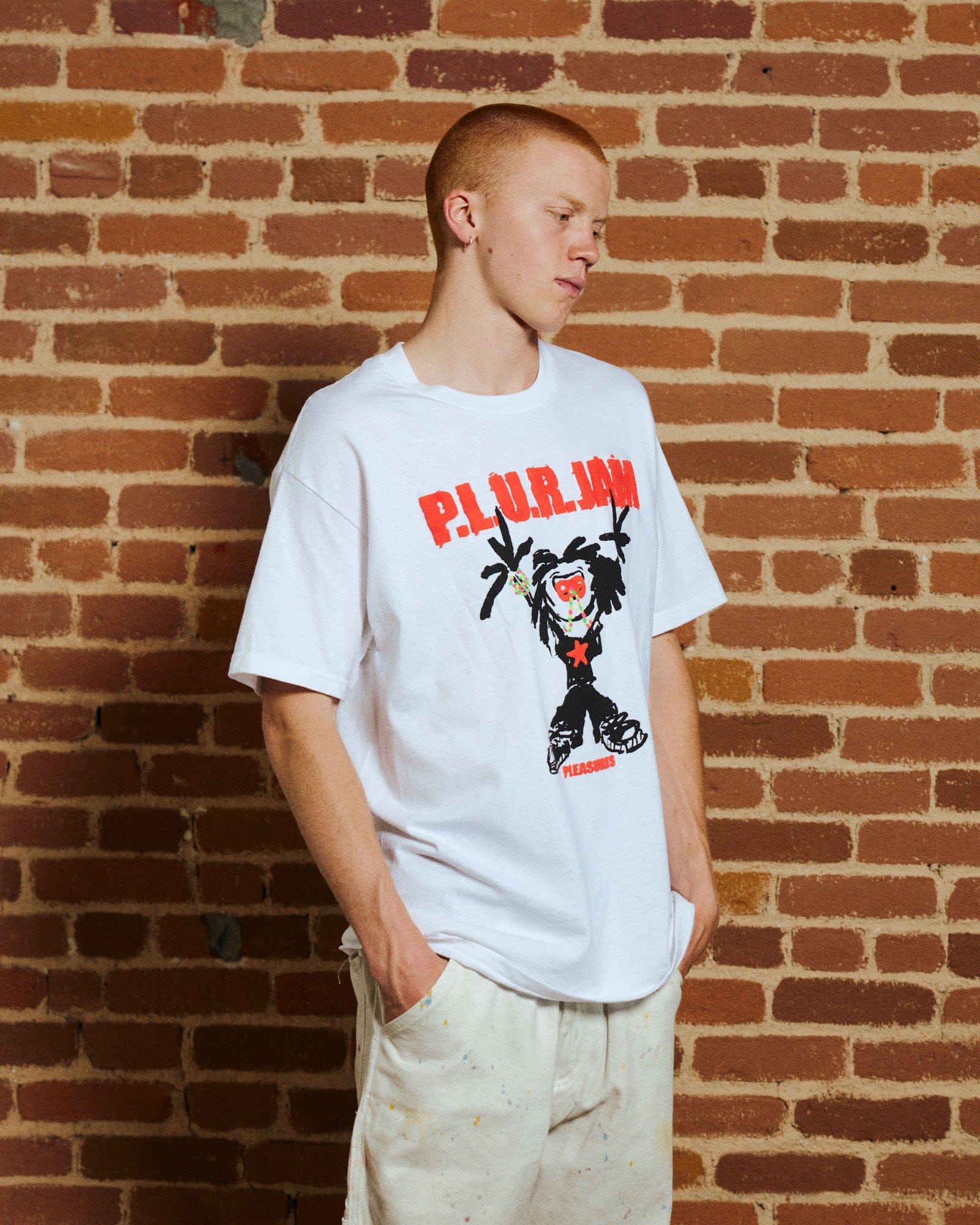 Pleasures P.L.U.R. JAM T-Shirt (WHITE)