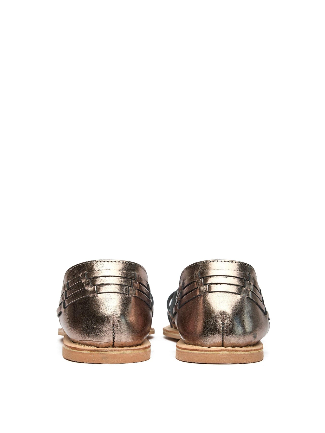Sole Devin Huarache Leather Sandals Silver
