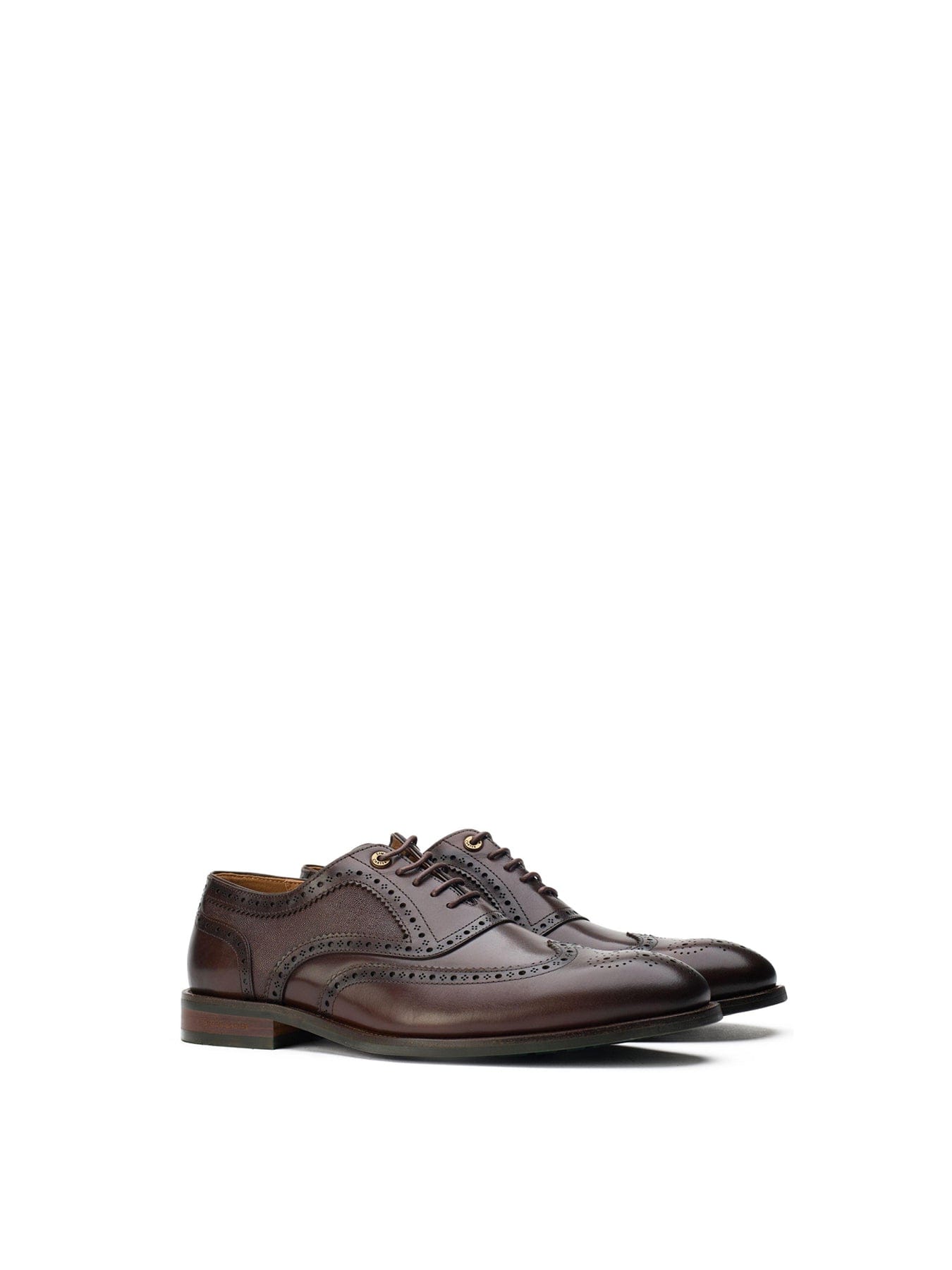 Simon Carter Diplodocus Brogue Leather Shoes Brown