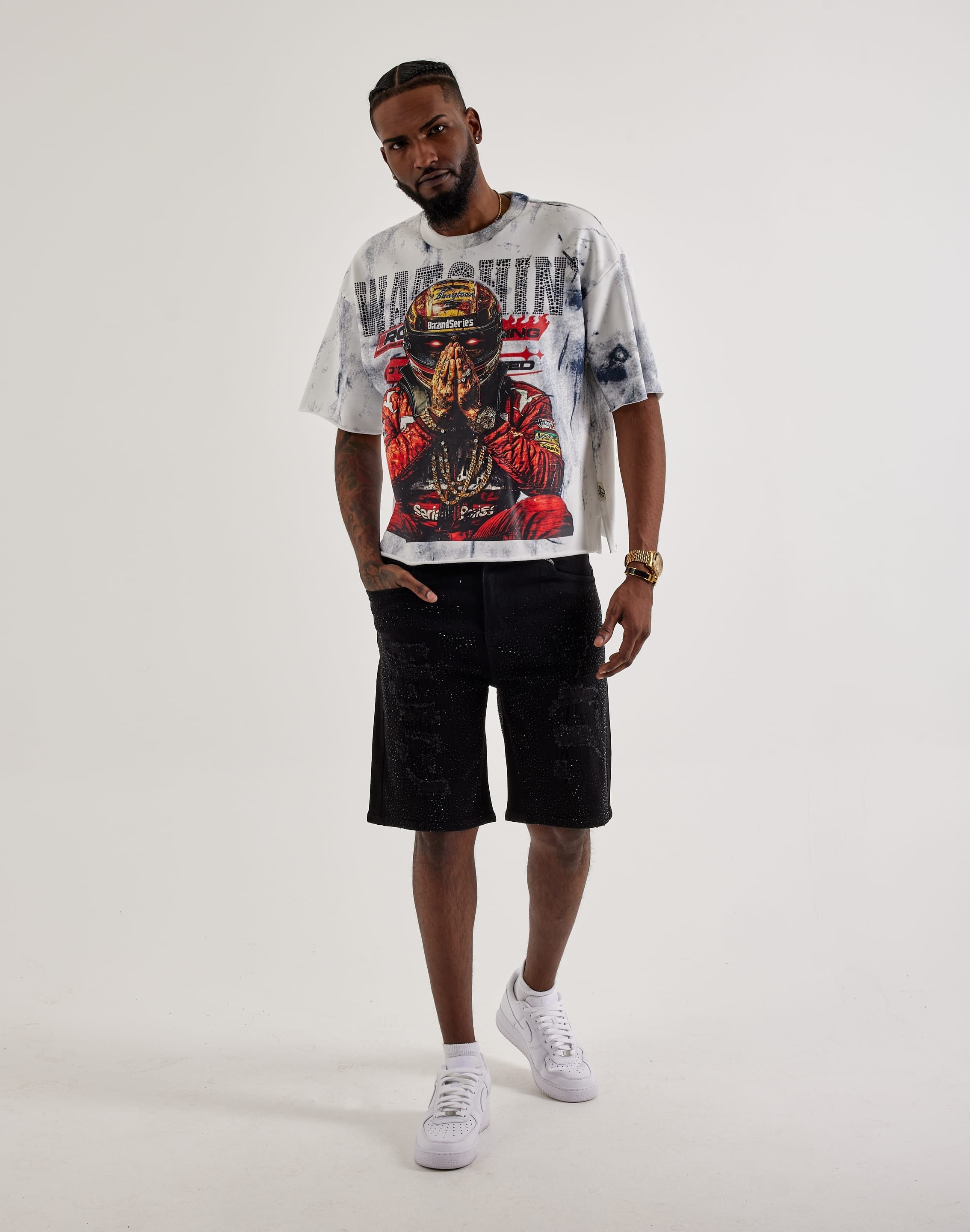 BKYS Watchin Terry Cropped T-Shirt