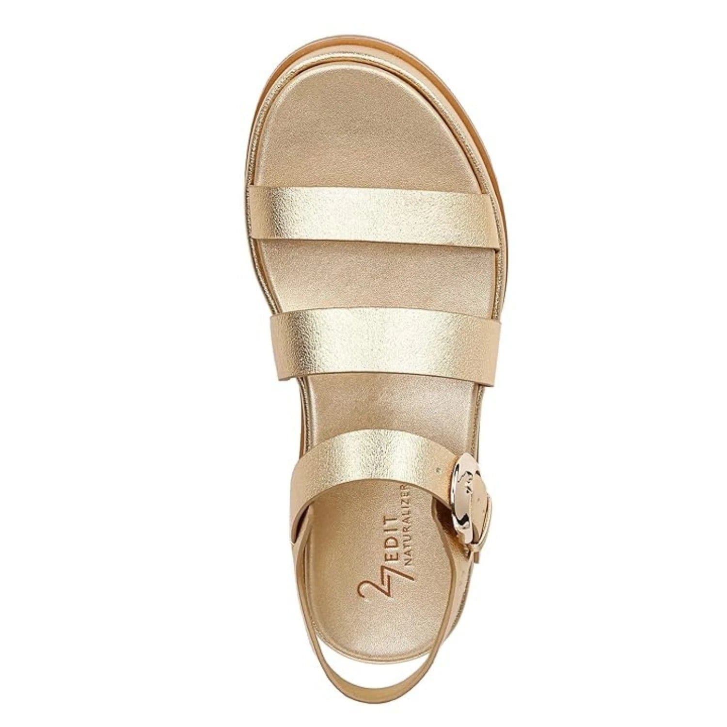 Naturalizer 27 Edit Zizi Sandals Women's Gold Ankle Strap Platform HTAT1620