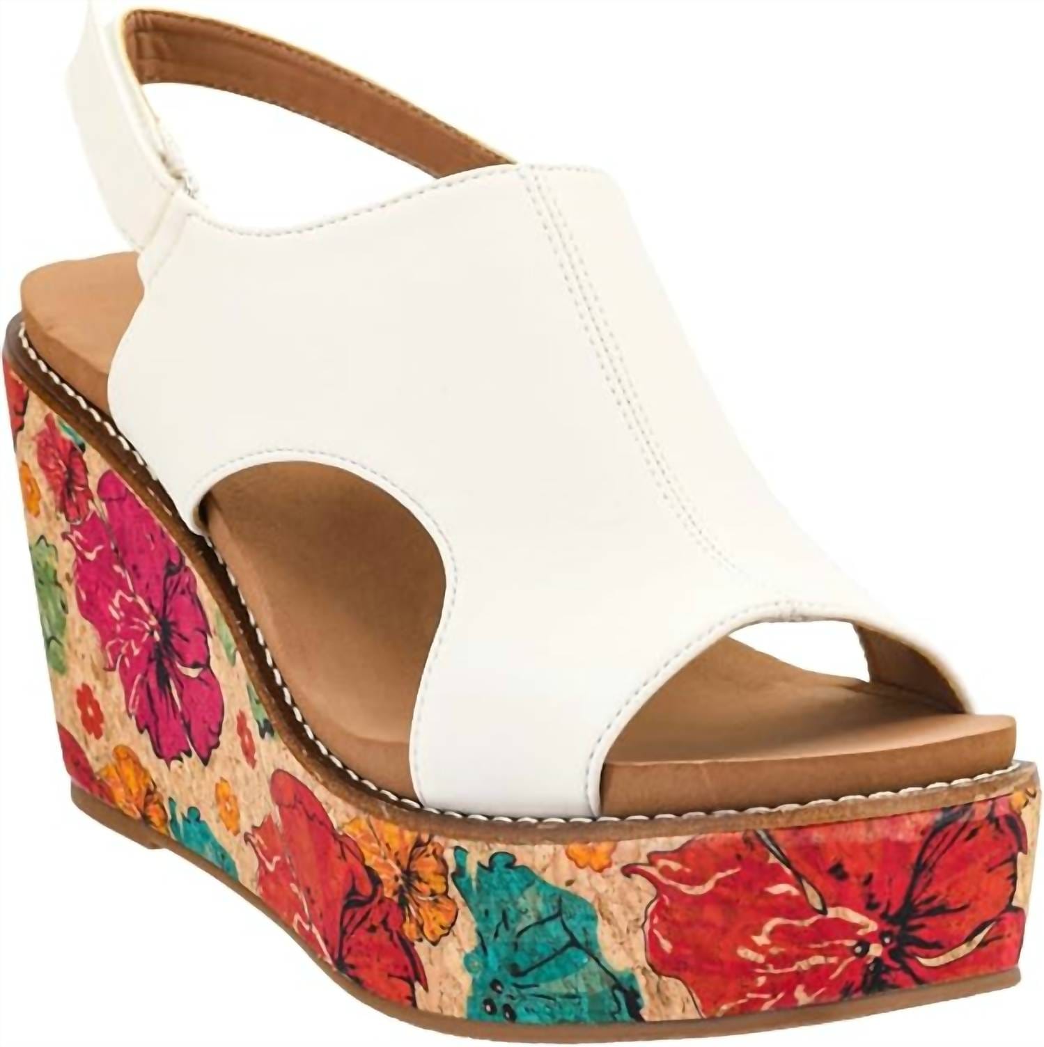 WHITE* Women's The Freddie Wedge Sandals In White