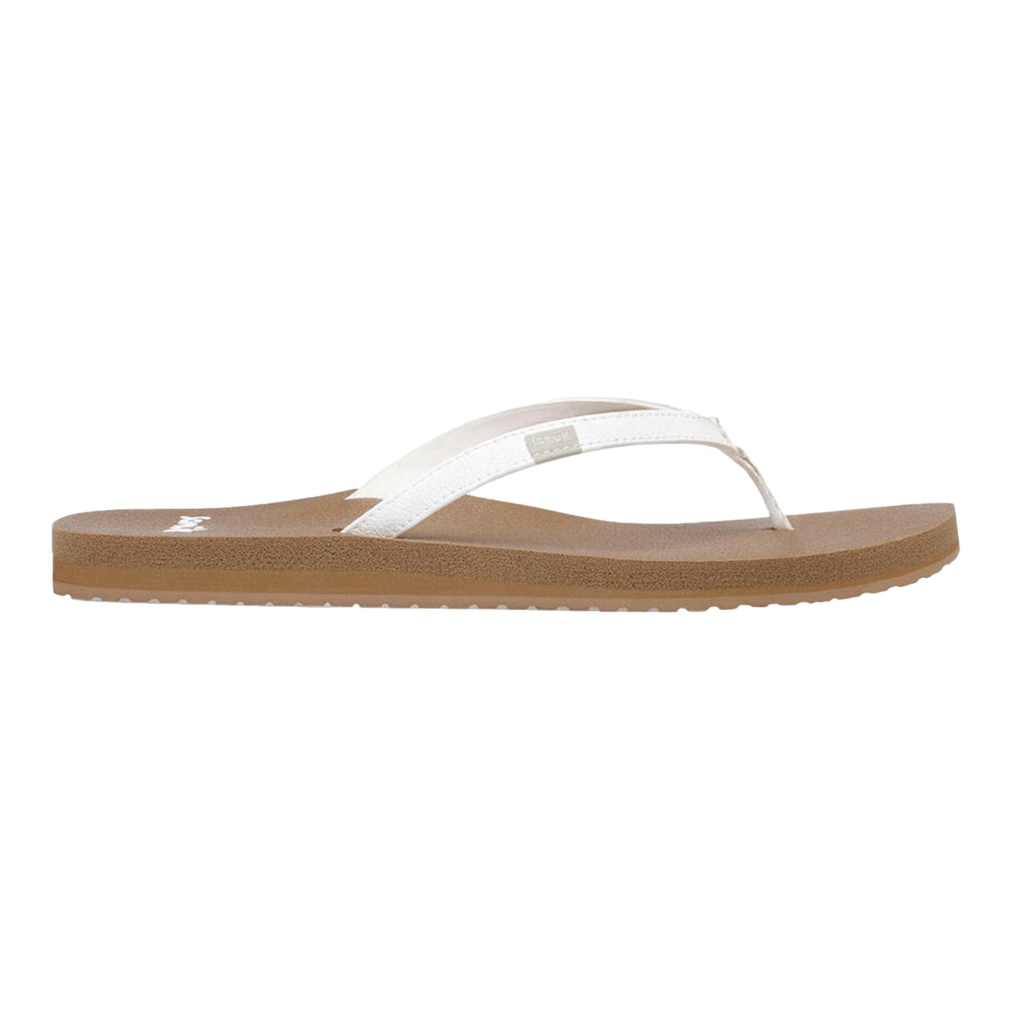 WHITE* Sanuk Yoga Joy White / Tan SWS10275 - WTT Women's