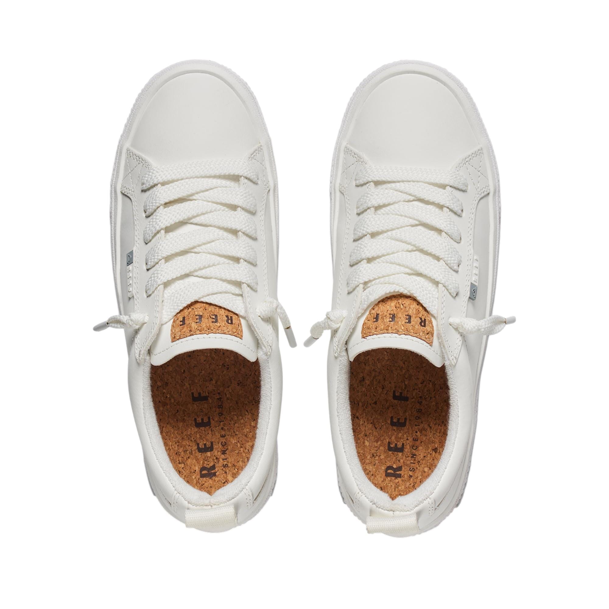 WHITE* Reef Lay Day Dawn White Leather CJ5183 Women's