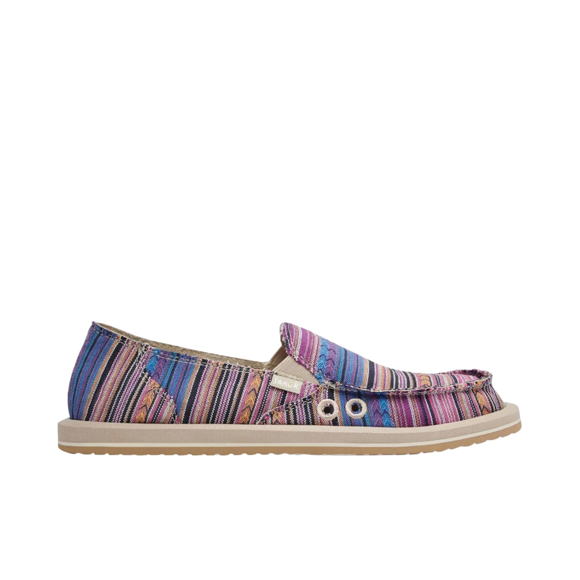 Purple Sanuk Donna Tulum Black / Purple Multi 1131551 - BPMT Women's