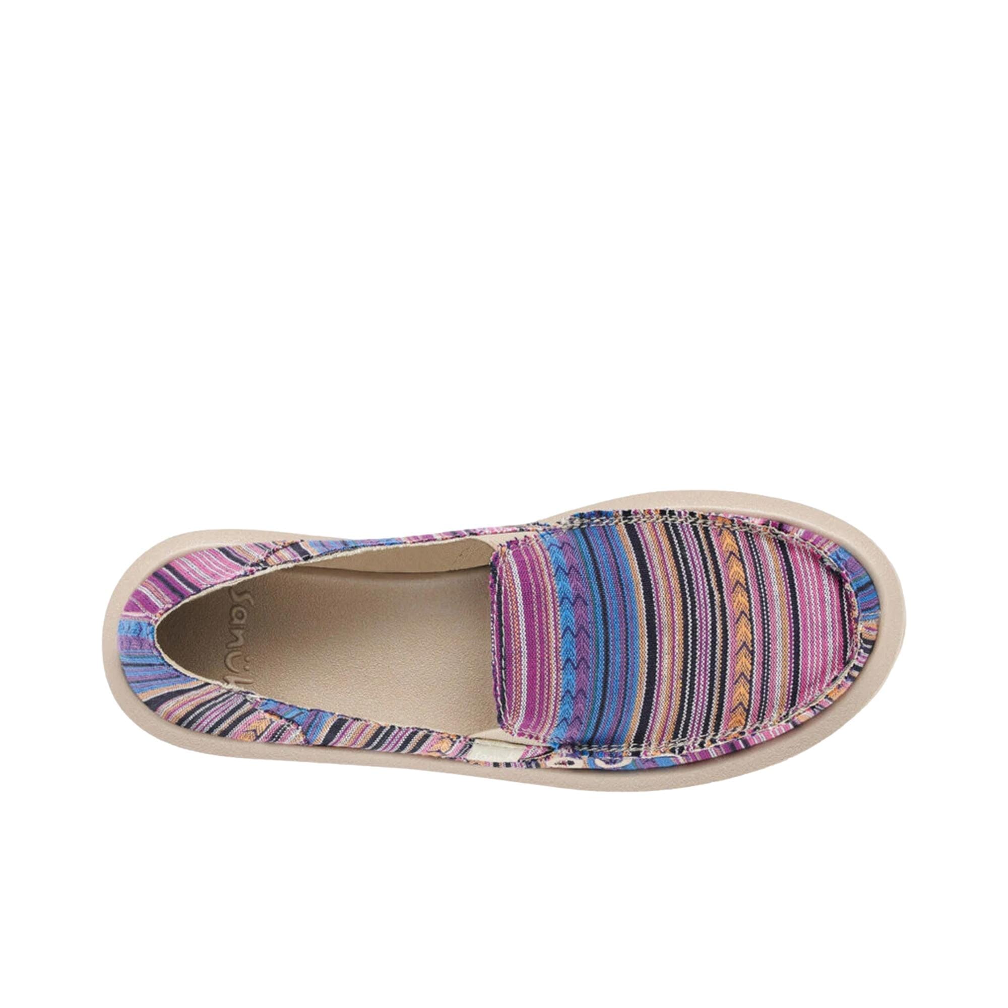 Purple Sanuk Donna Tulum Black / Purple Multi 1131551 - BPMT Women's