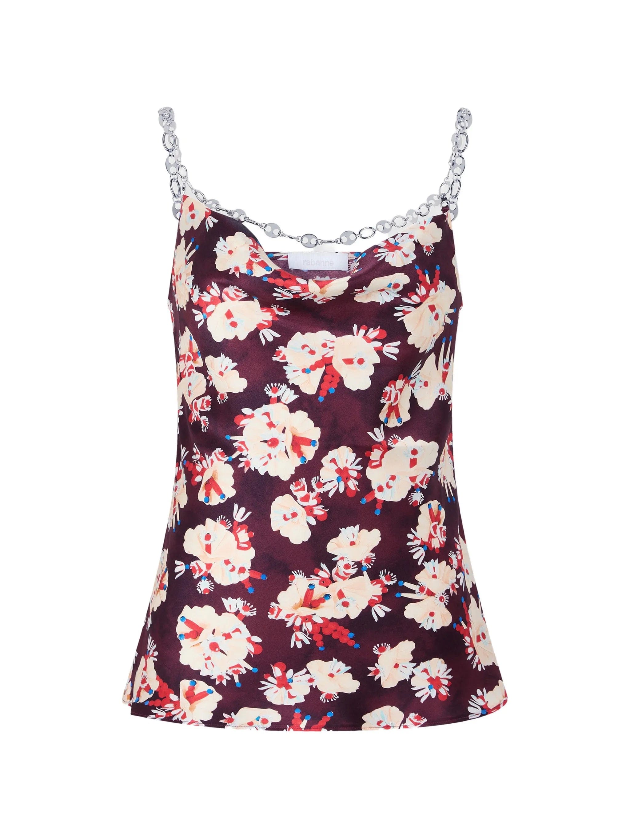 Rabanne floral - patterned chain - detail top
