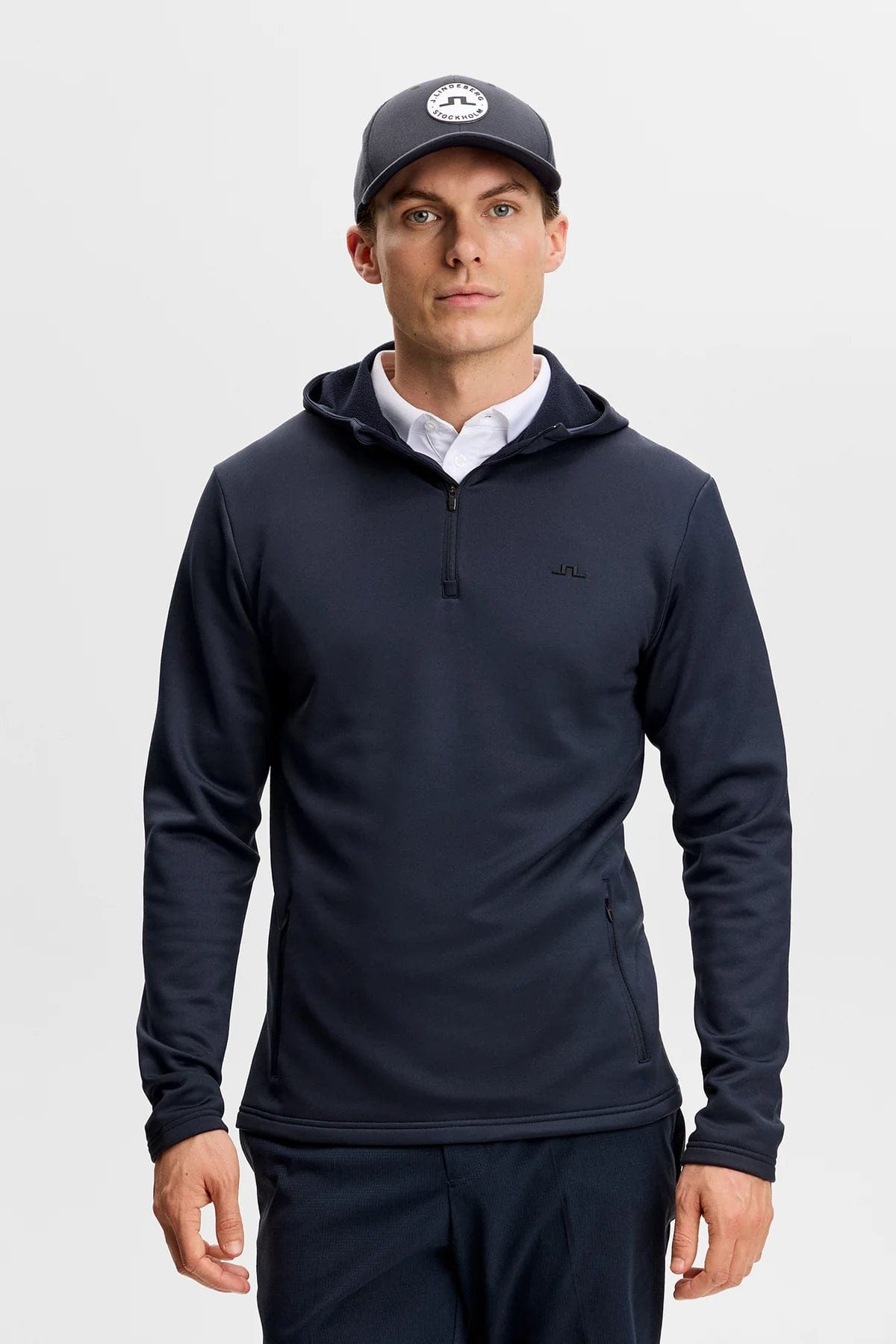 J. Lindeberg Ariel Quarter Zip Hood - Navy