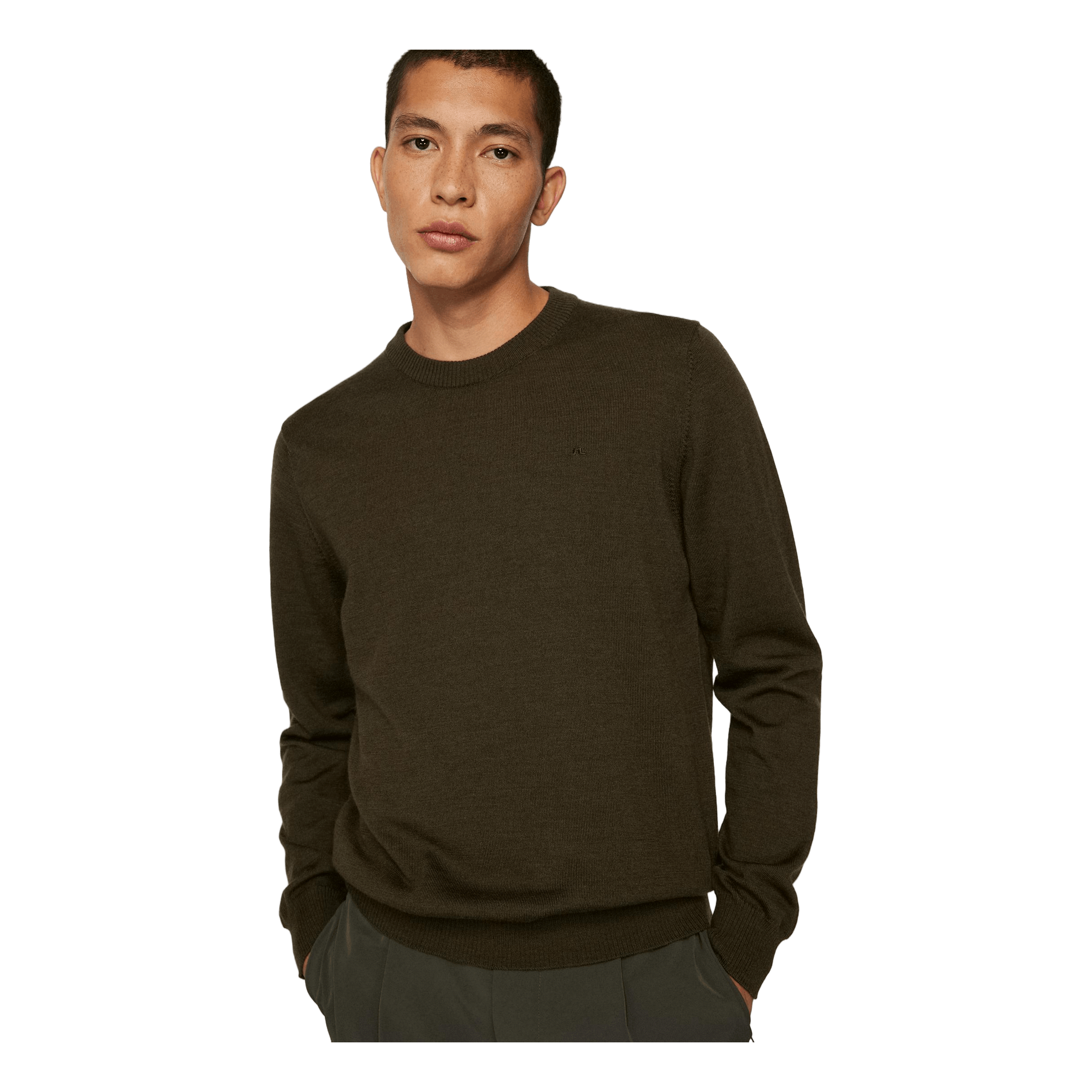 J.lindeberg Keane Merino Crew Neck Sweater Forest Green