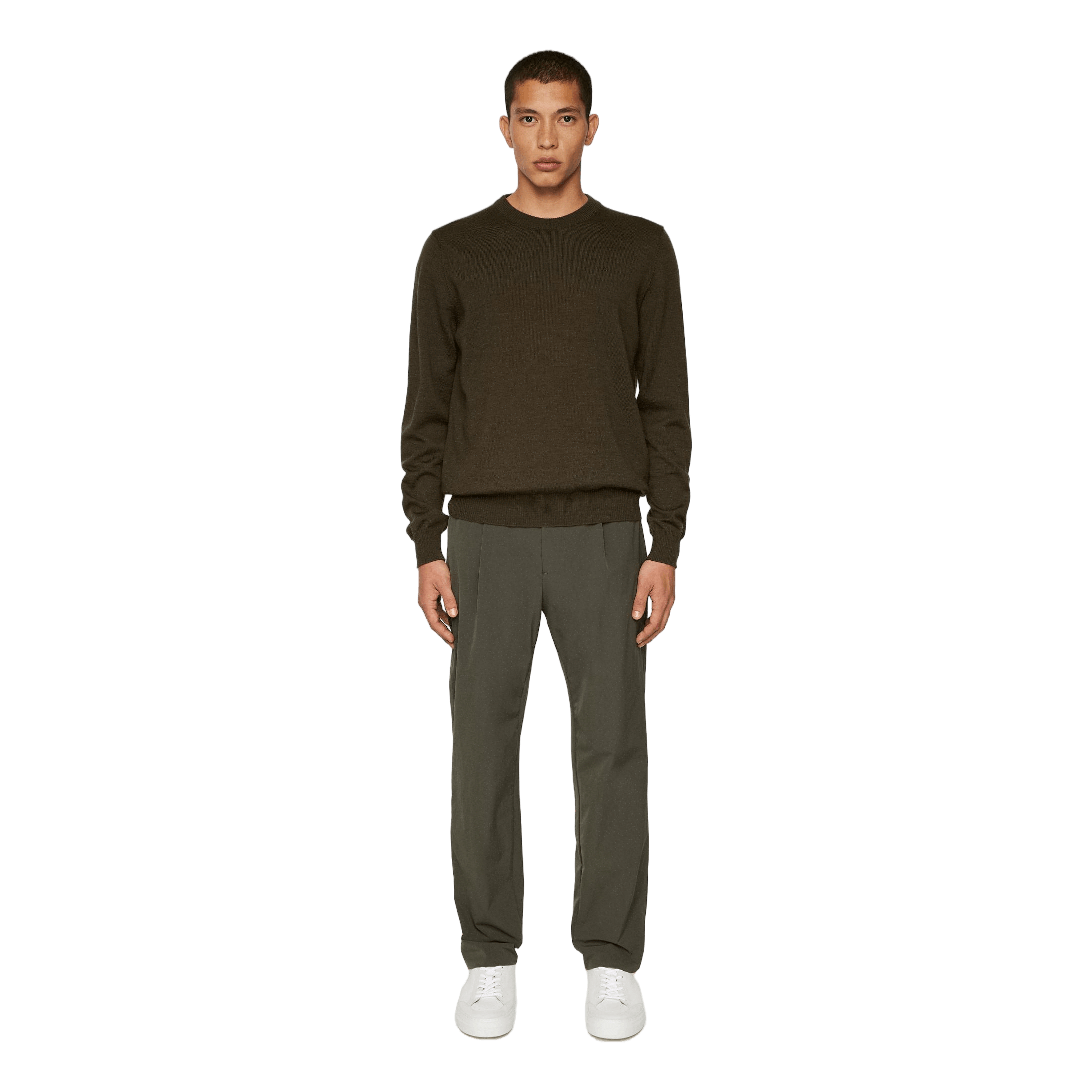 J.lindeberg Keane Merino Crew Neck Sweater Forest Green