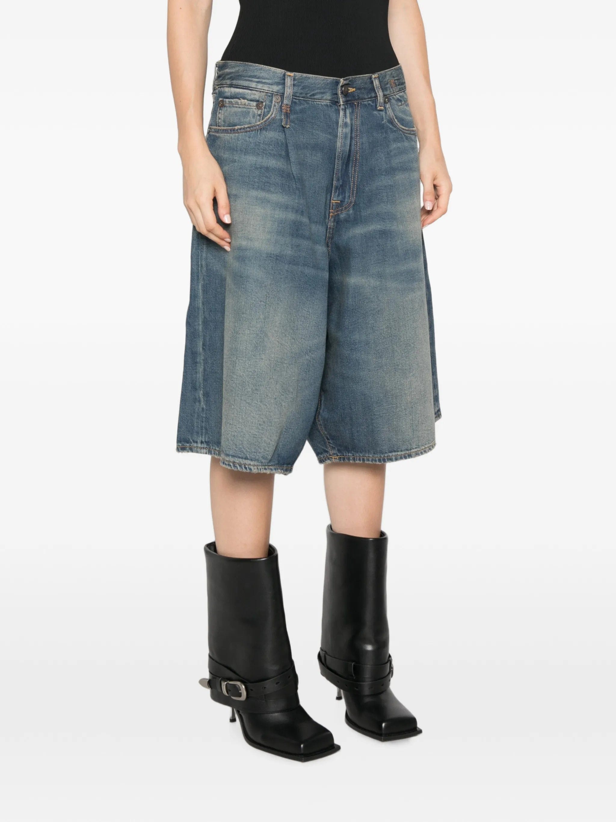 R13 Jesse denim shorts