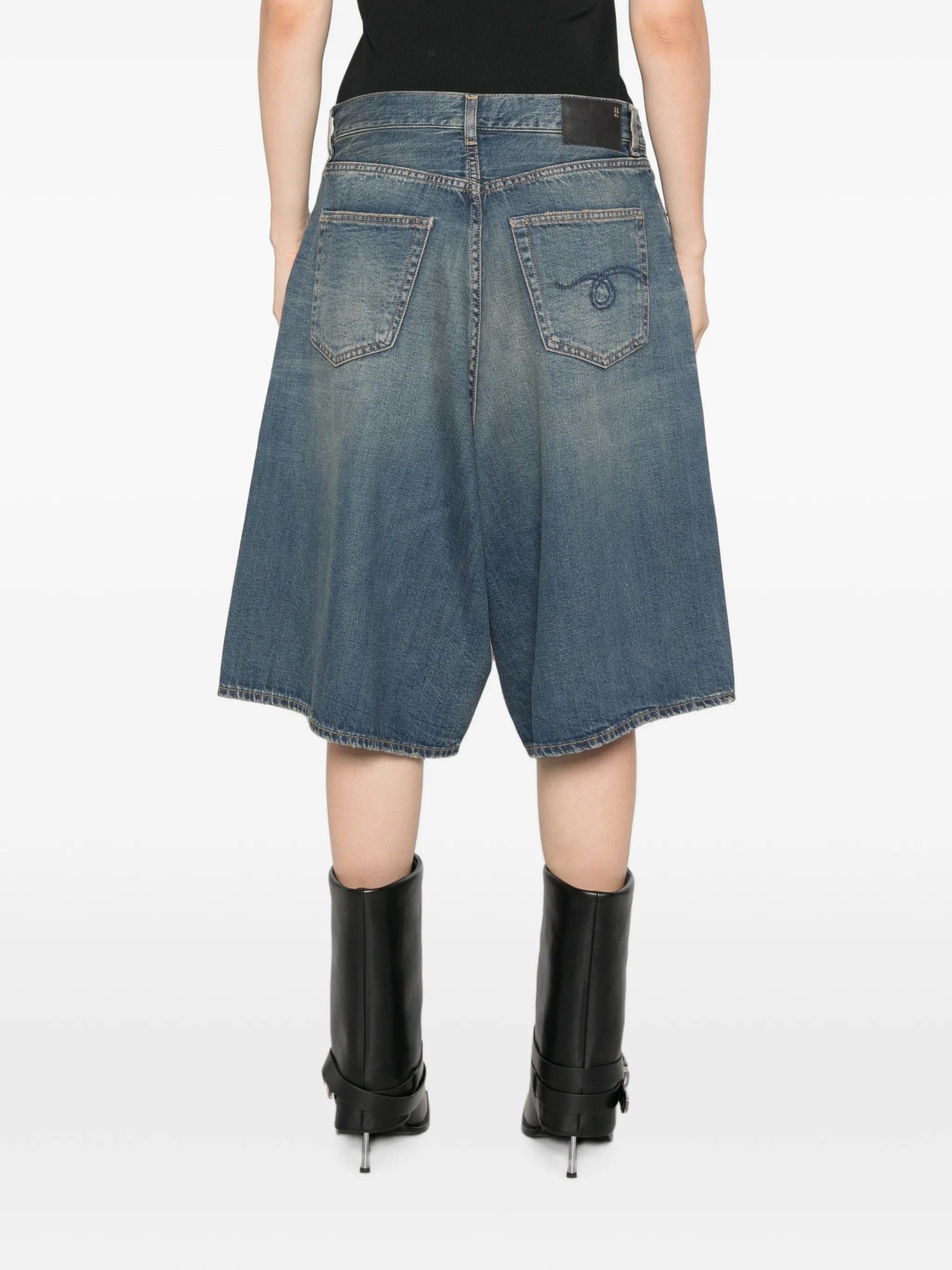 R13 Jesse denim shorts