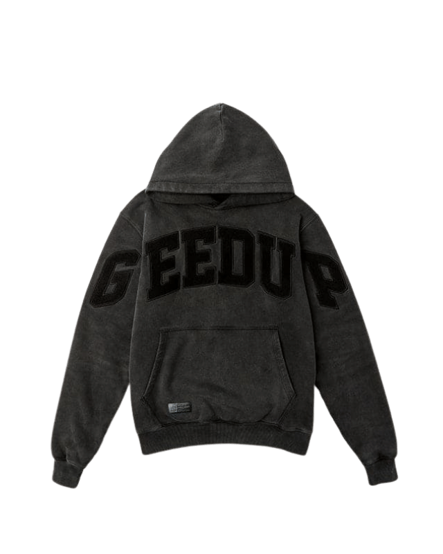 Geedup Team Logo Hoodie Vintage Washed Black