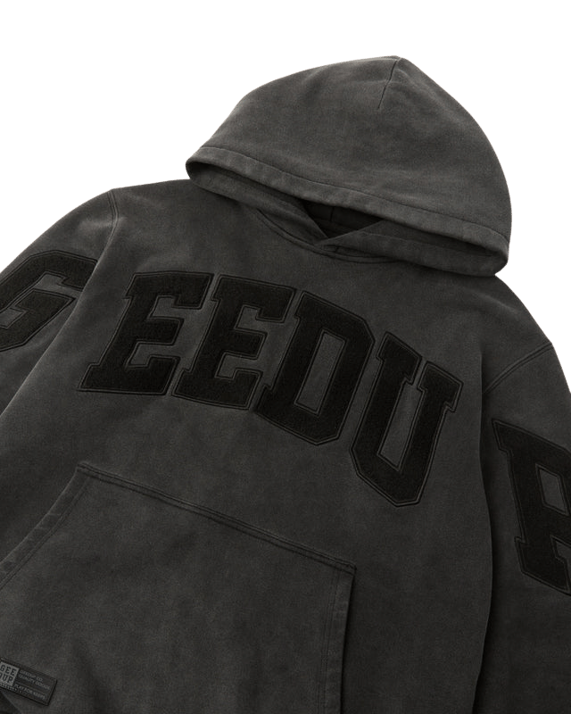 Geedup Team Logo Hoodie Vintage Washed Black