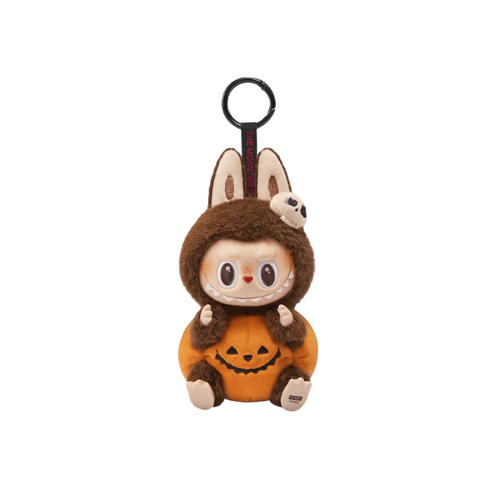 Pop Mart Labubu Happy Halloween Party Series - Sitting Pumpkin Vinyl Plush Pendant