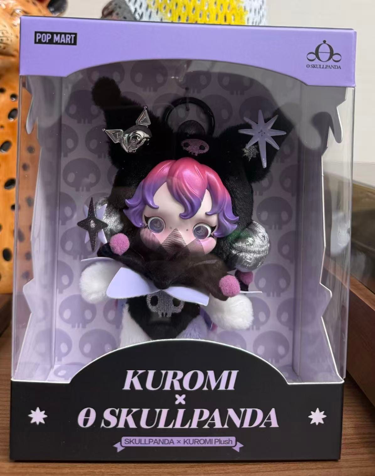 Sydney Labubu Skullpanda × Kuromi Plush Pendant