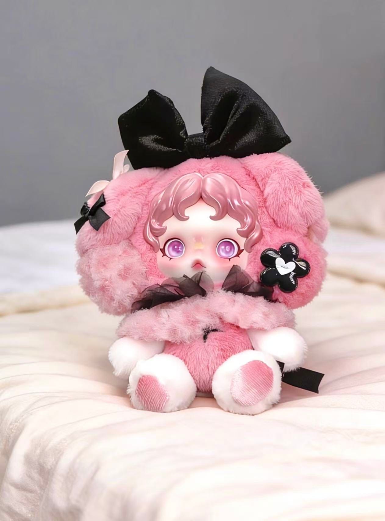 Sydney Labubu Skullpanda × My Melody Plush Pendant