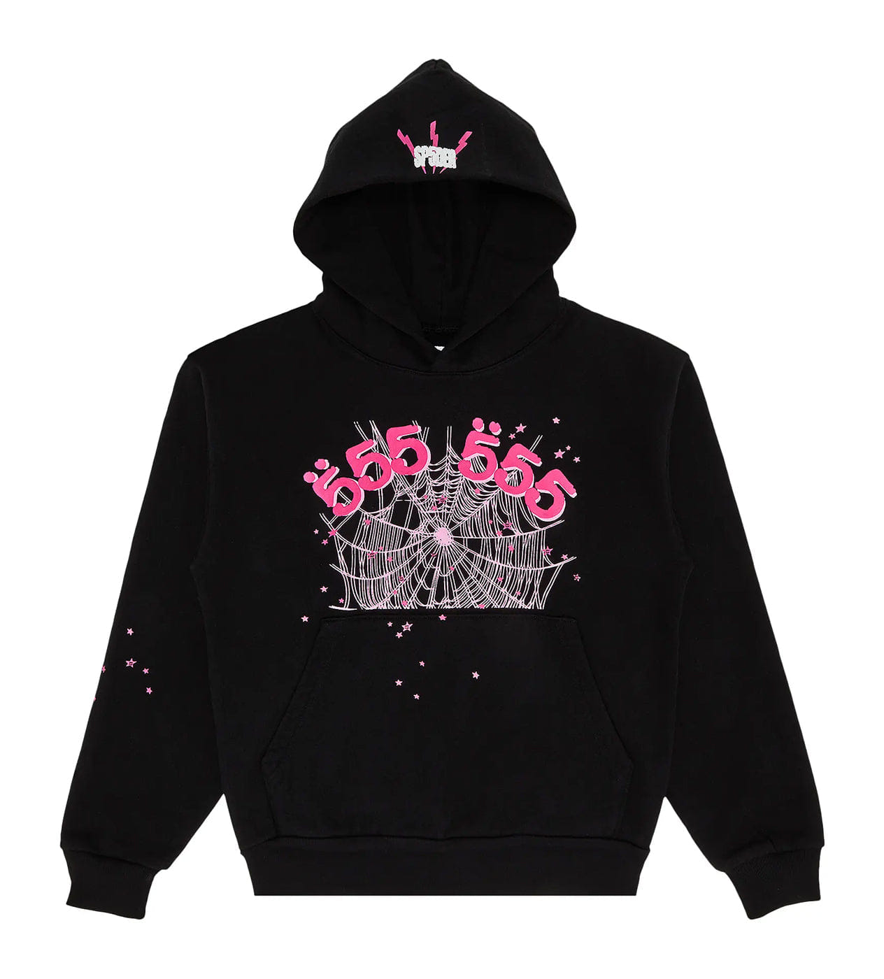 Sp5der Worldwide Sp5der Angel Number Hoodie Black