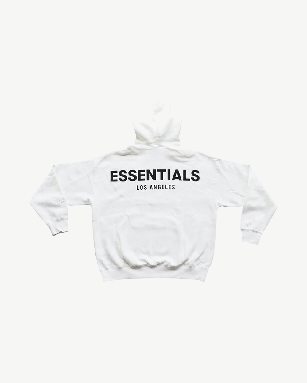FOG ESSENTIALS LOS ANGELES EXCLUSIVE REFLECTIVE LOGO WHITE HOODIE