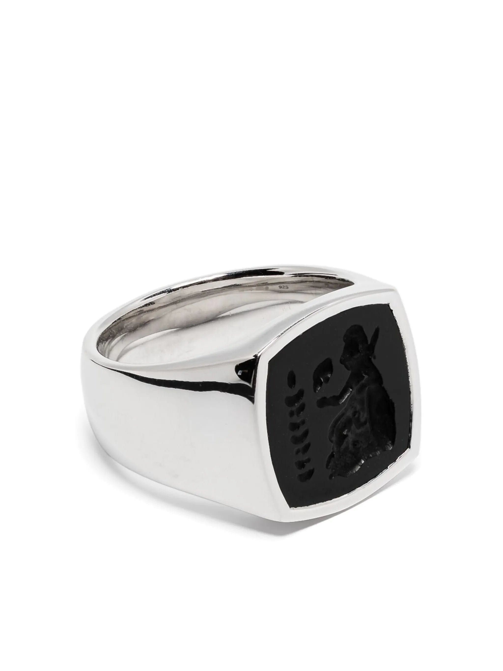 Tom Wood Athena onyx - embellished ring
