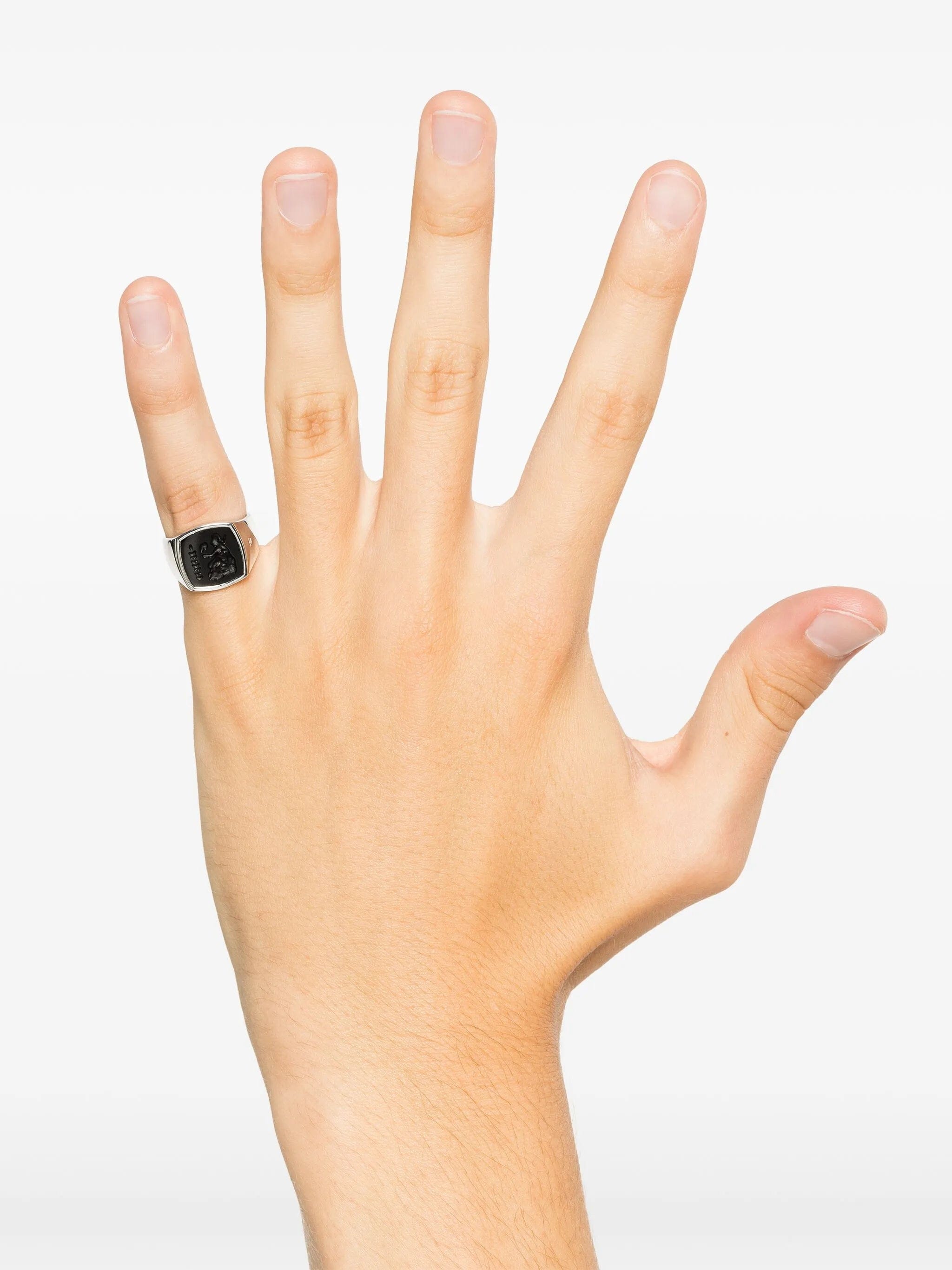Tom Wood Athena onyx - embellished ring