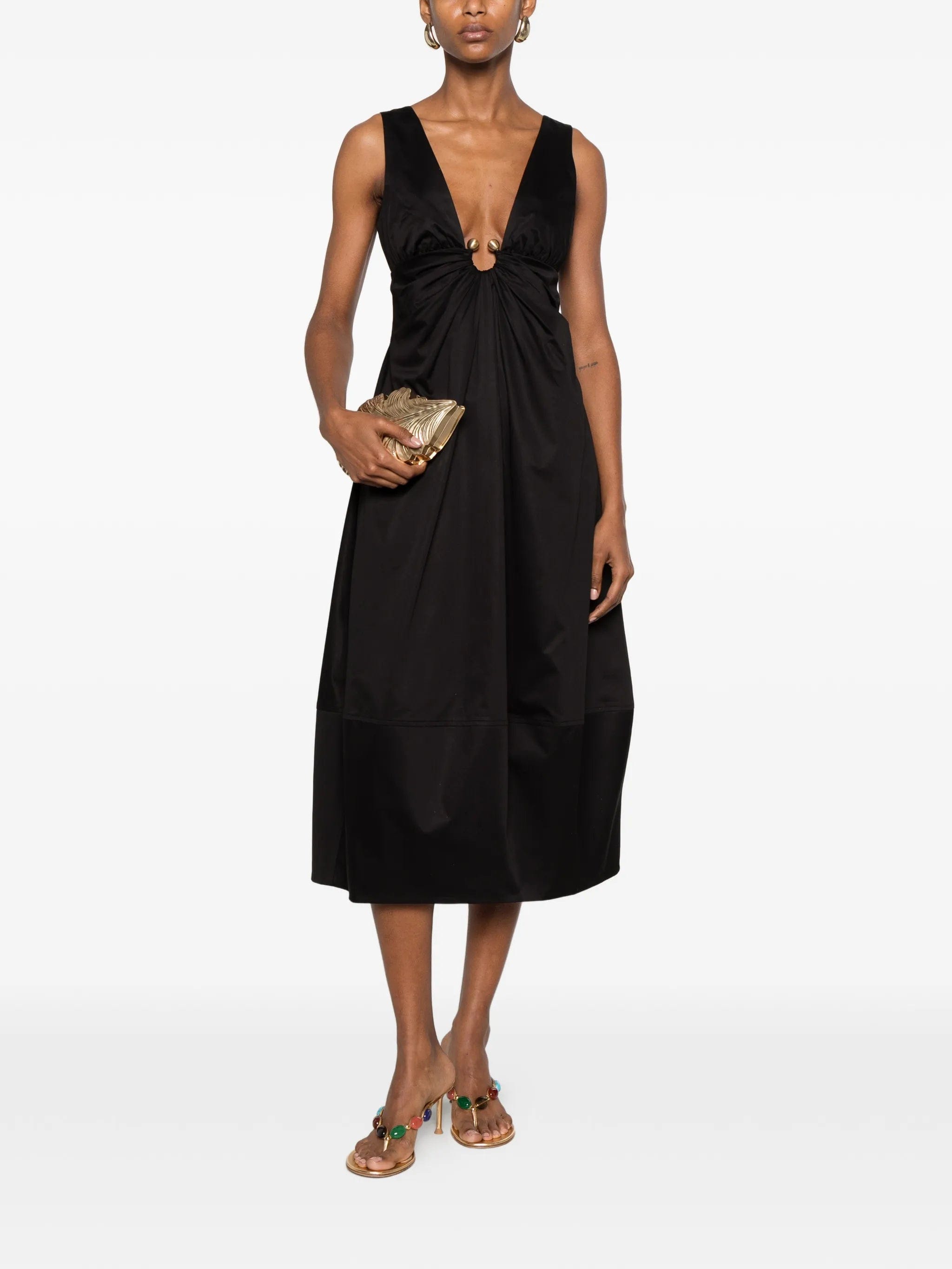Cult Gaia Ebisu ring - detail midi dress