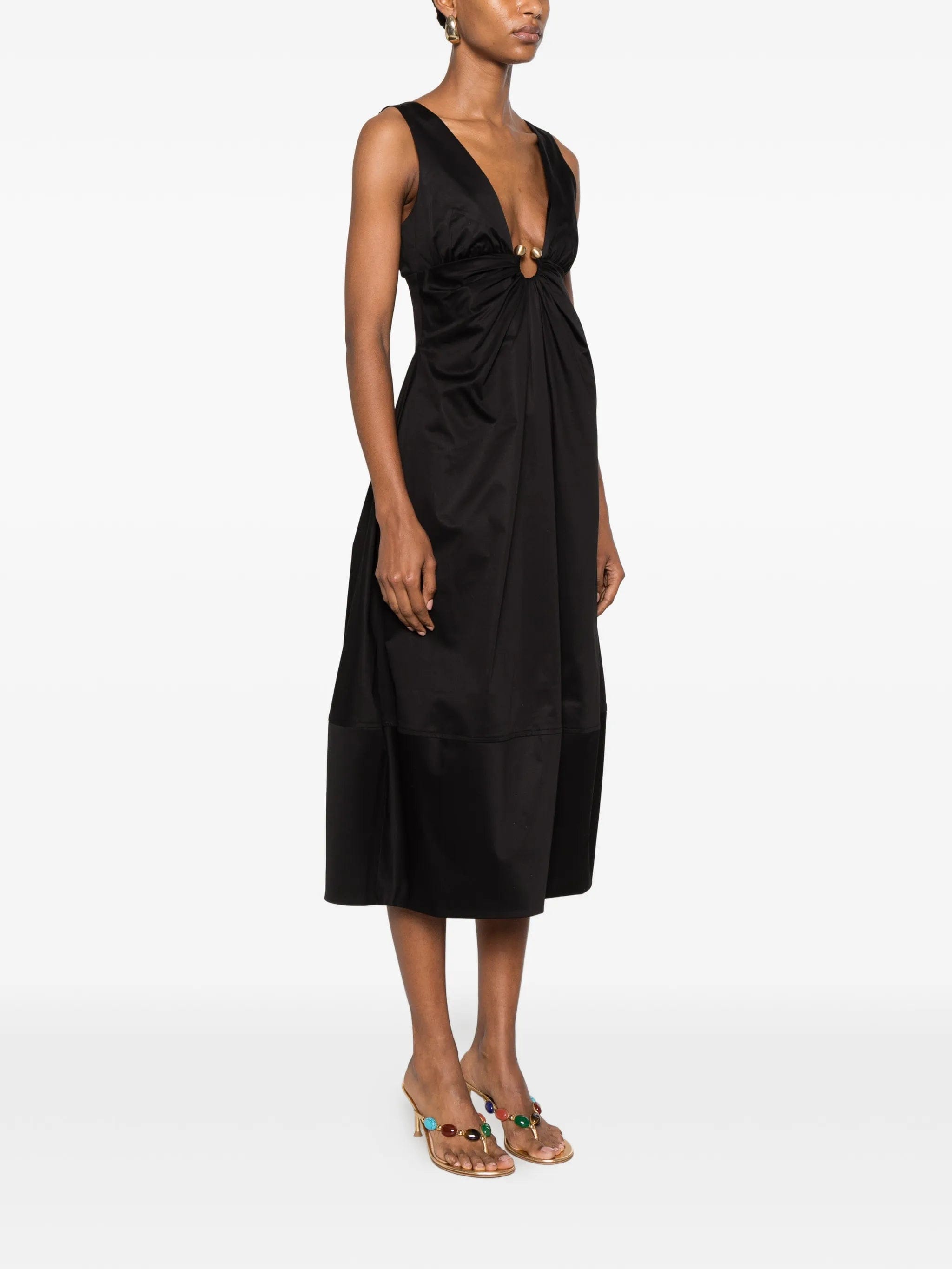 Cult Gaia Ebisu ring - detail midi dress