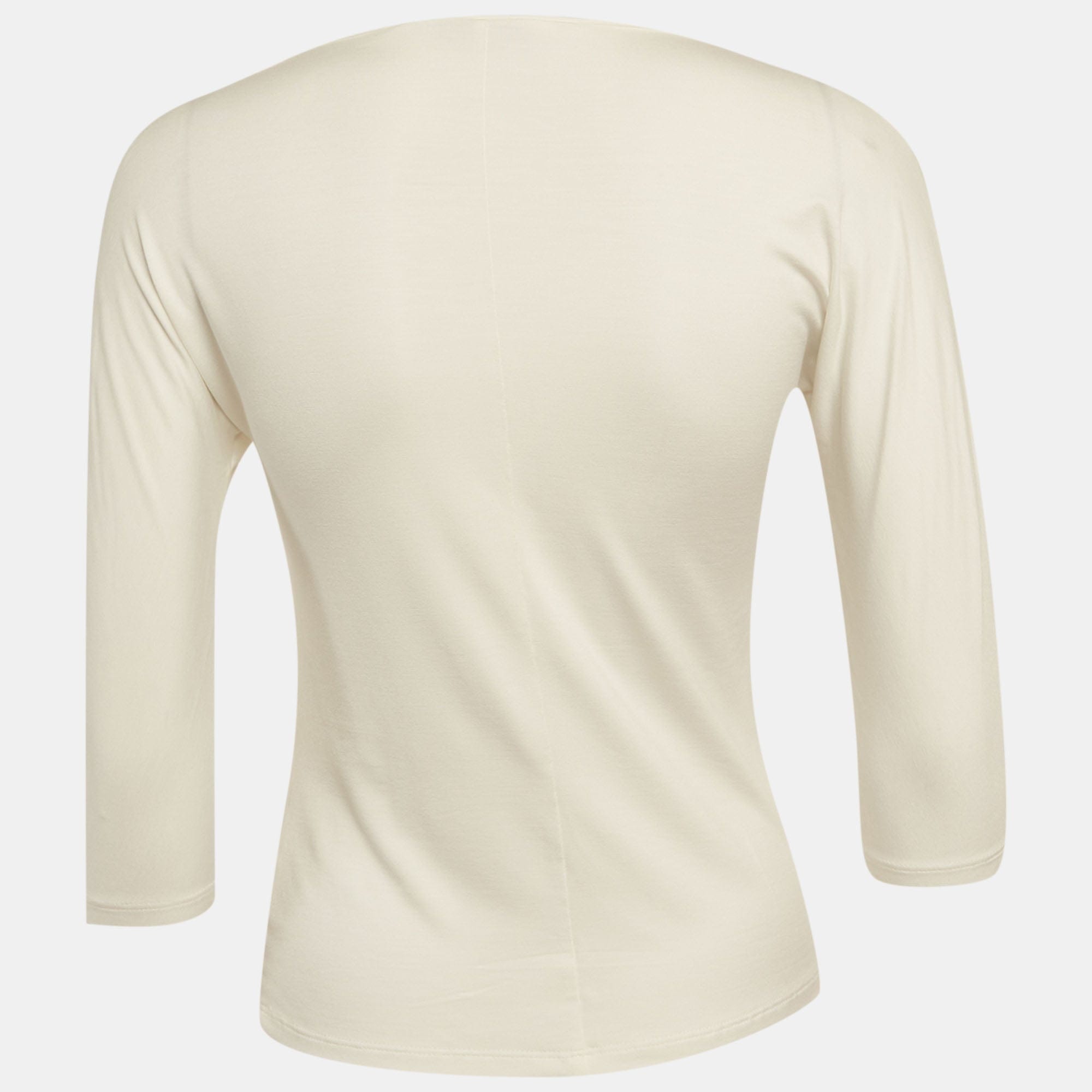 Max Mara White Jersey Crew Neck T - Shirt