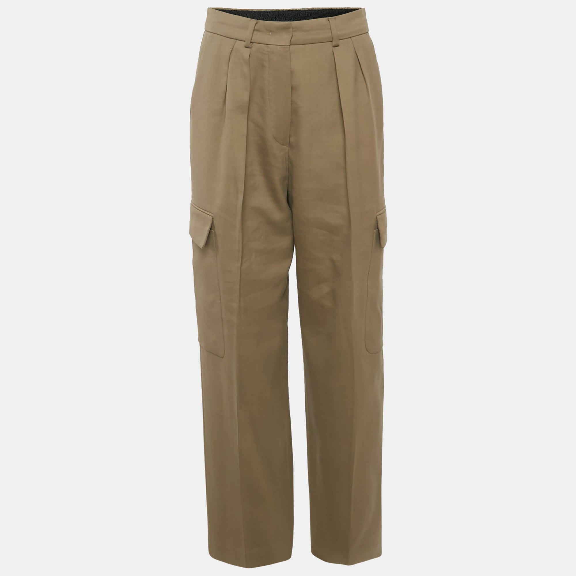 Max Mara Black Gabardine Cargo Pants