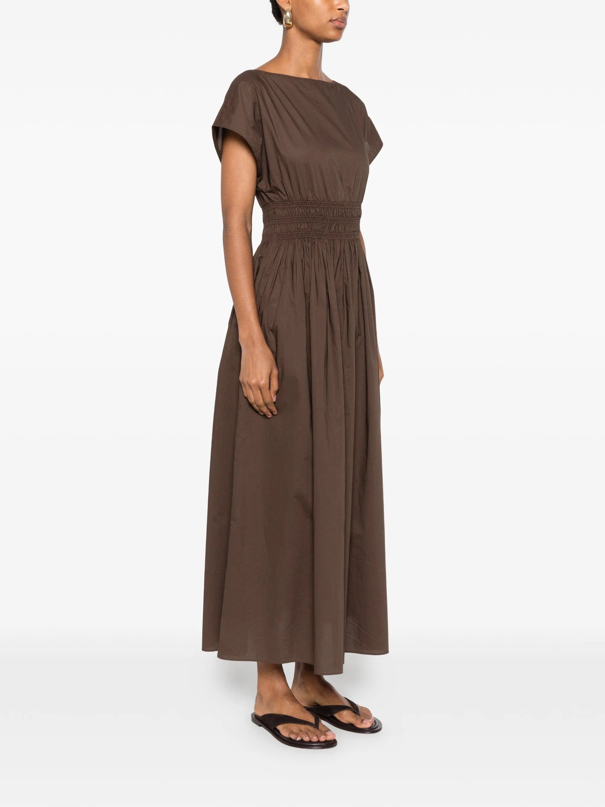 Matteau shirred - waist midi dress