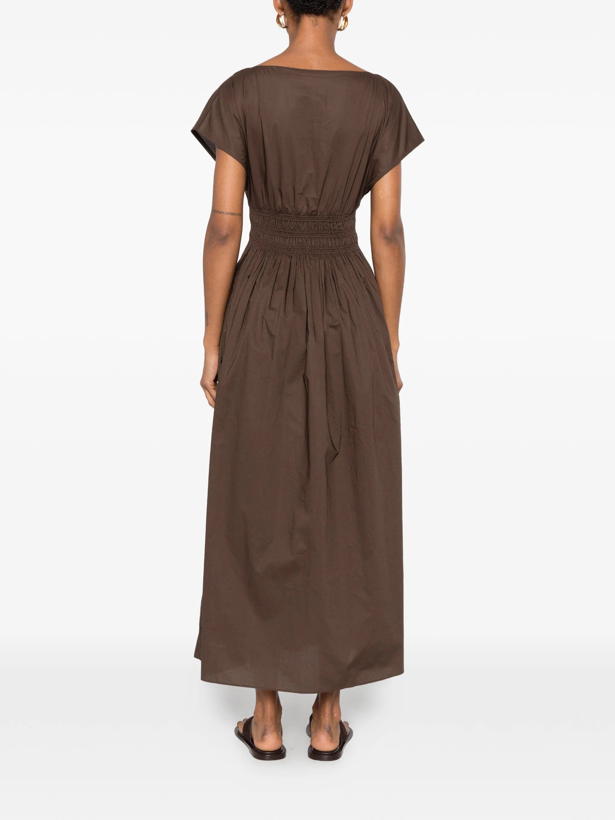 Matteau shirred - waist midi dress
