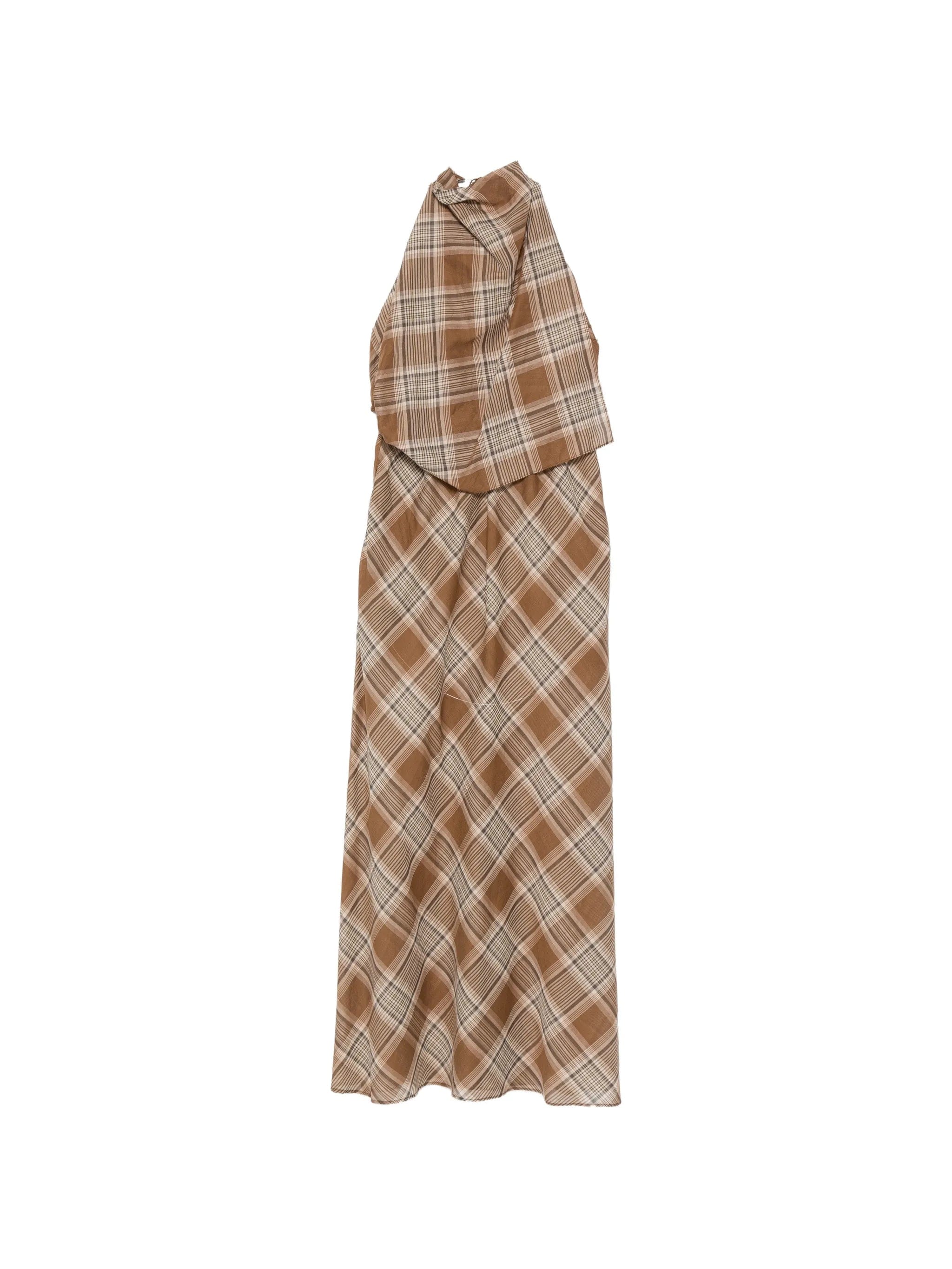 Matteau layered halterneck midi dress