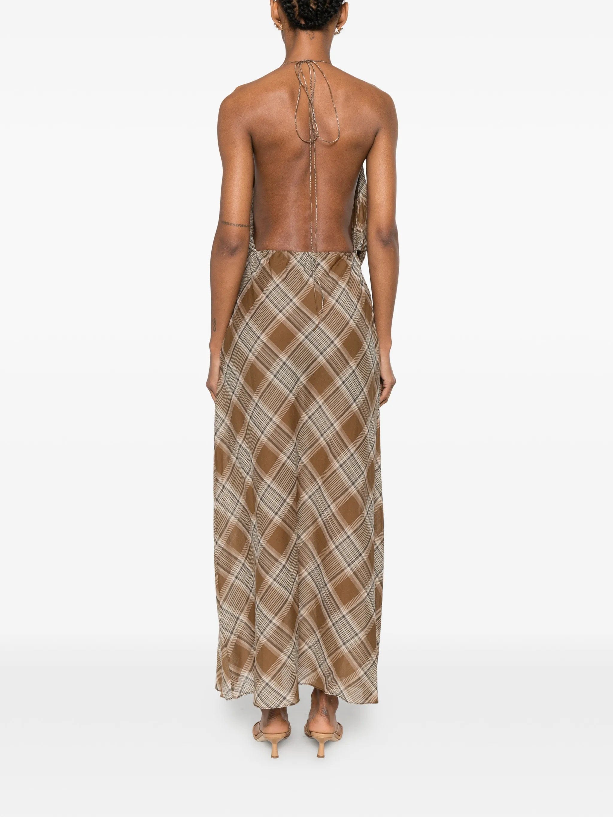 Matteau layered halterneck midi dress