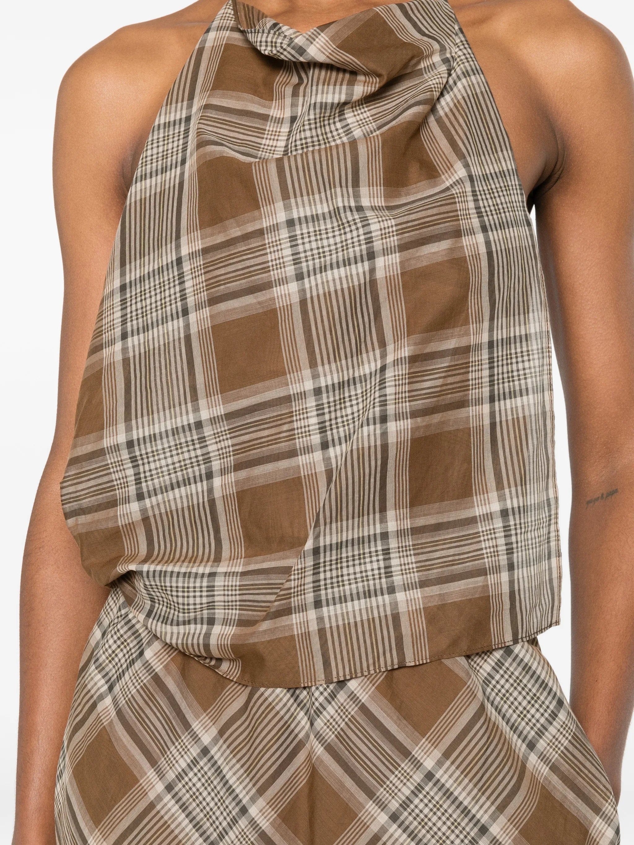 Matteau layered halterneck midi dress