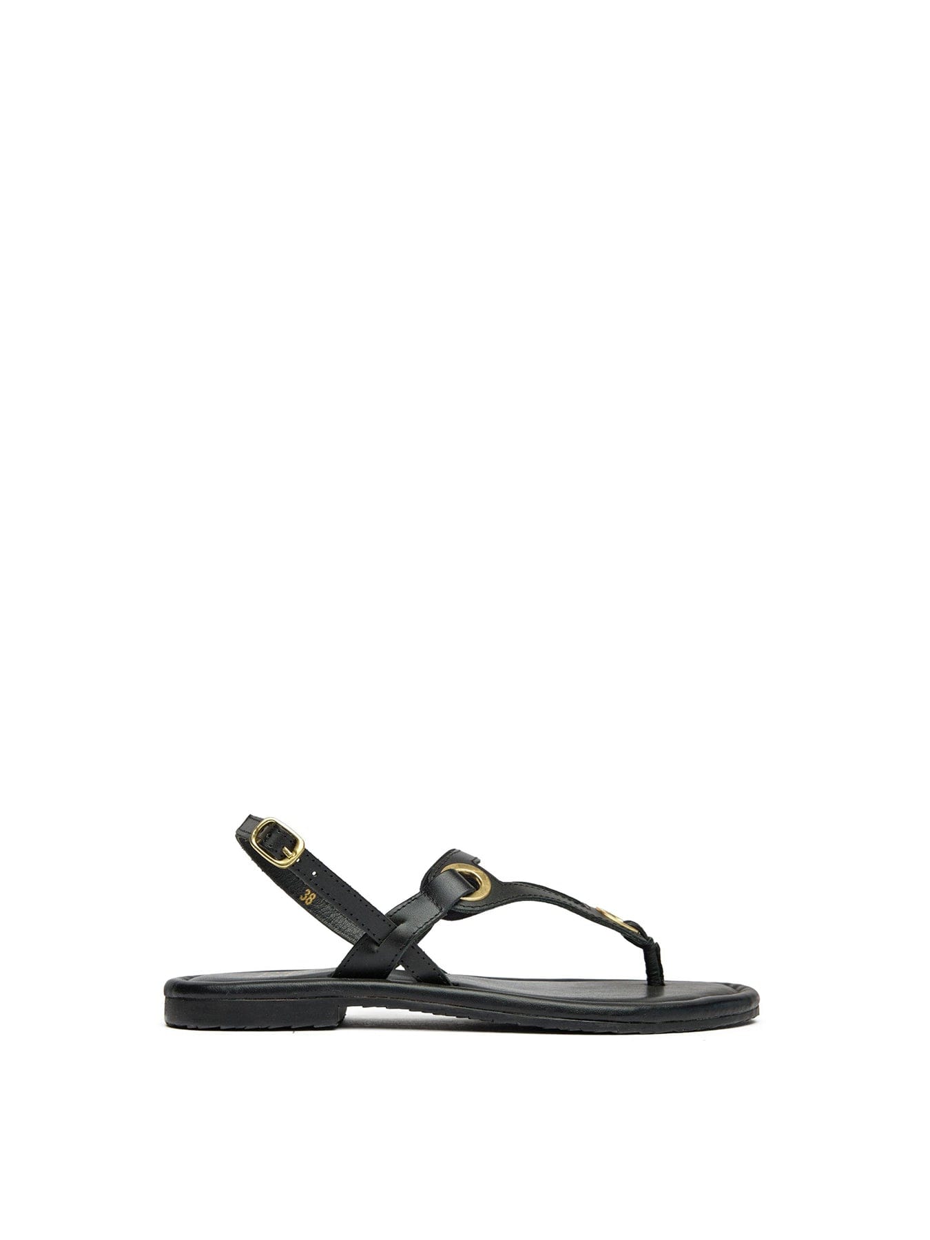 Sole Lou Leather Sandals Black