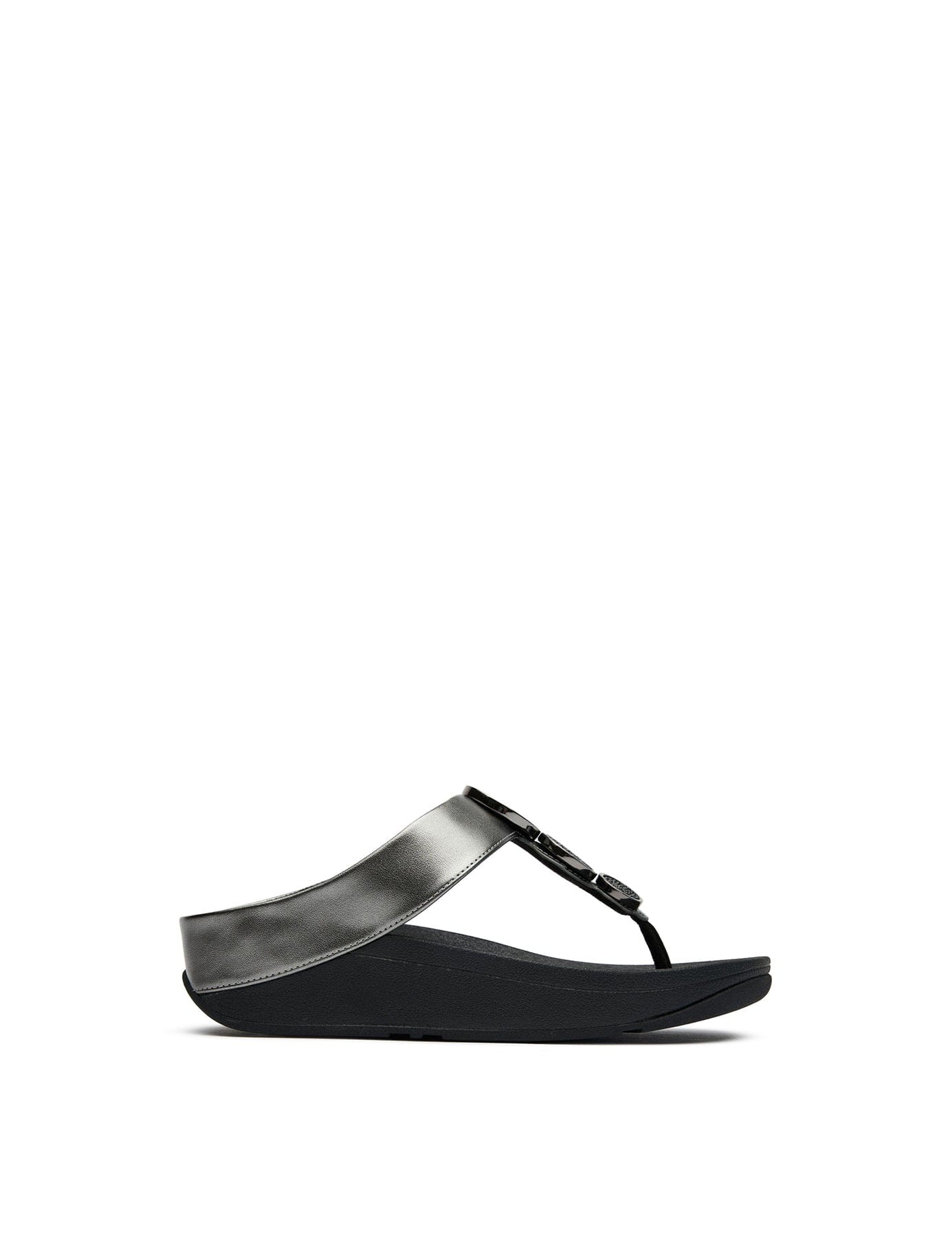 Fitflop Halo Bead Circle Metallic Sandals Silver