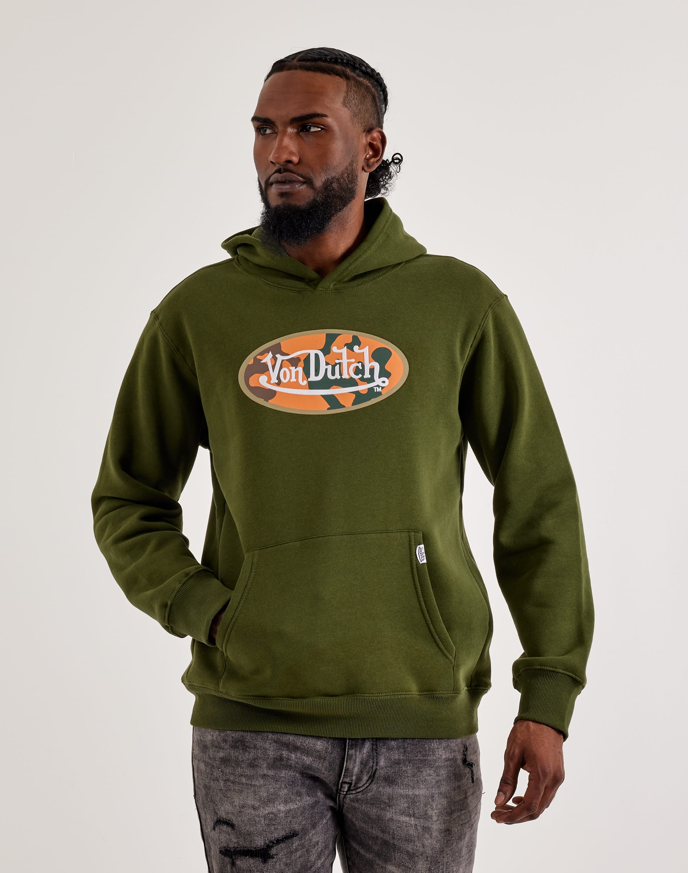 Von Dutch Camo Logo Hoodie