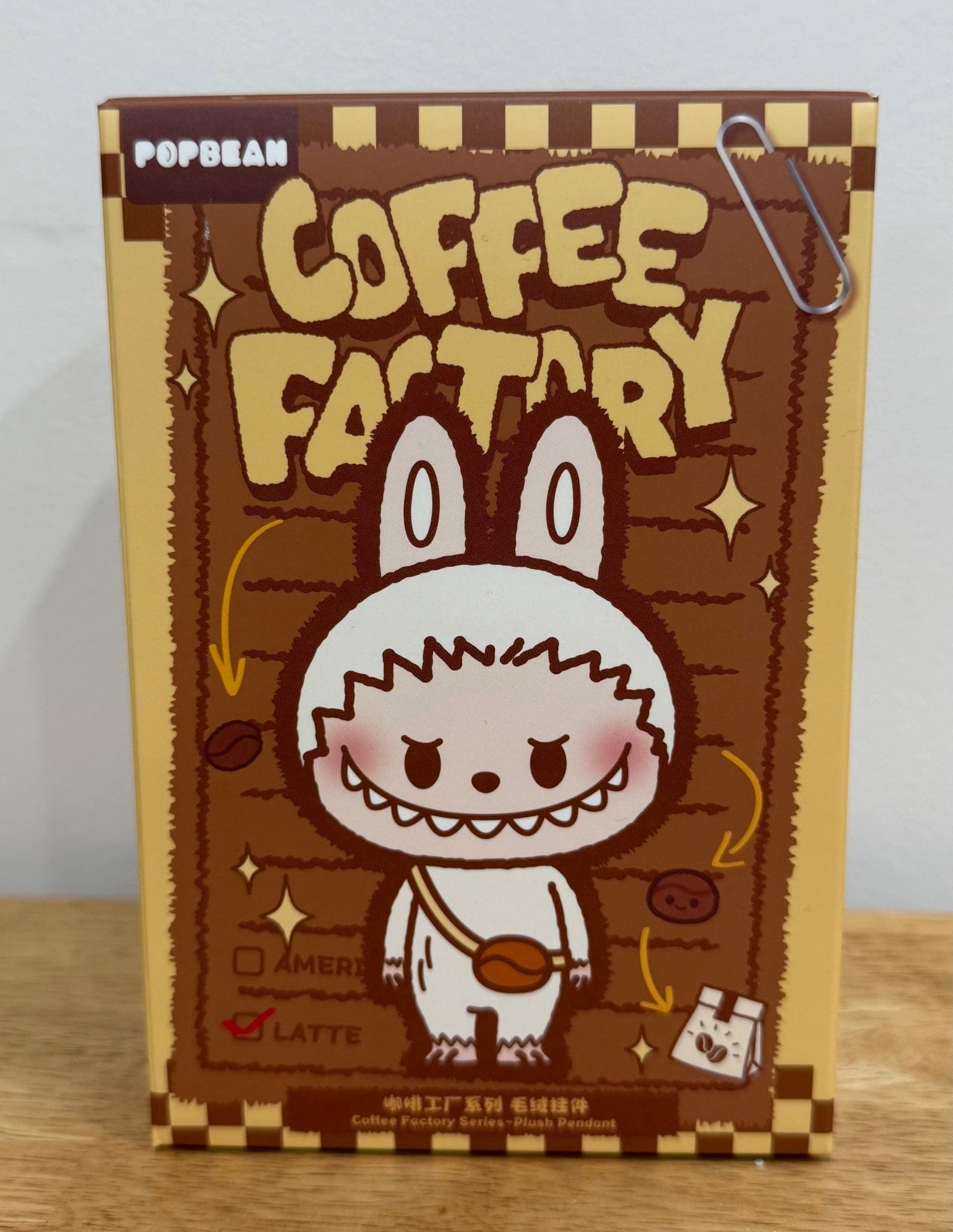 Cgomez Labubu Coffee Bean Grinder - Popbean Coffee Factory Series Plush Pendant - Pop Mart