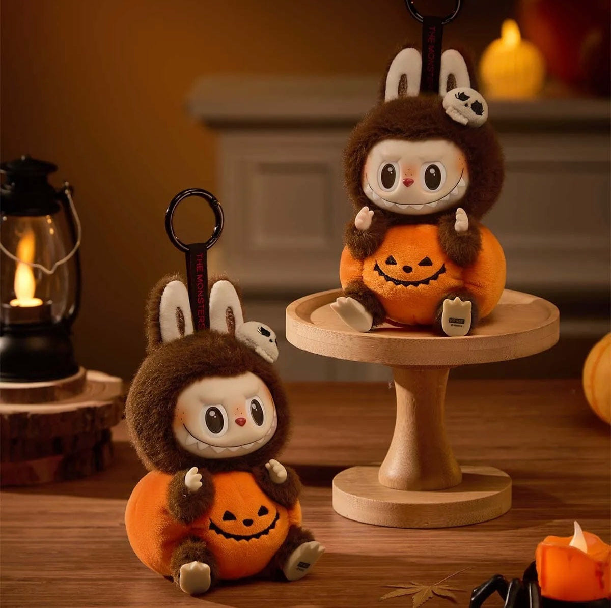 Chasethepop Labubu the Monsters Happy Halloween Party Series - Sitting Pumpkin Vinyl Plush Pendant by POP MART