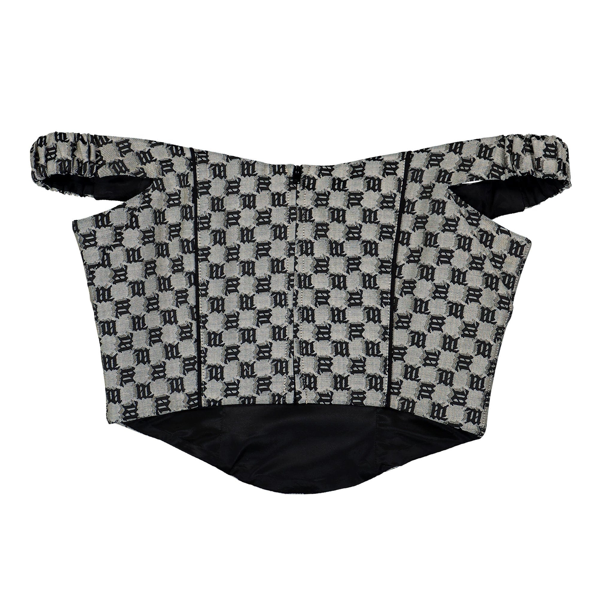 Misbhv Monogram Canvas Corset Top