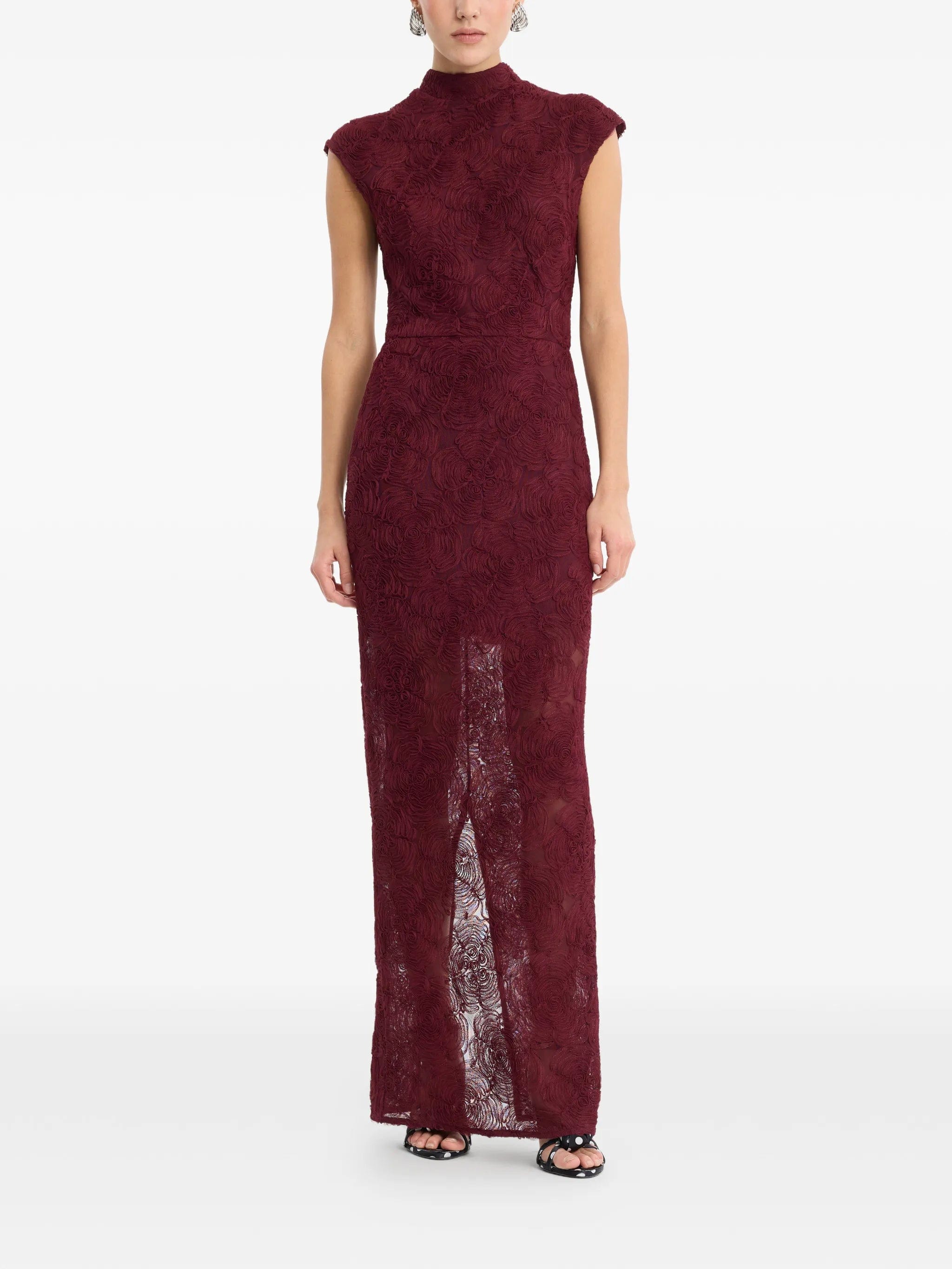 Rotate Birger Christensen floral - mesh maxi dress