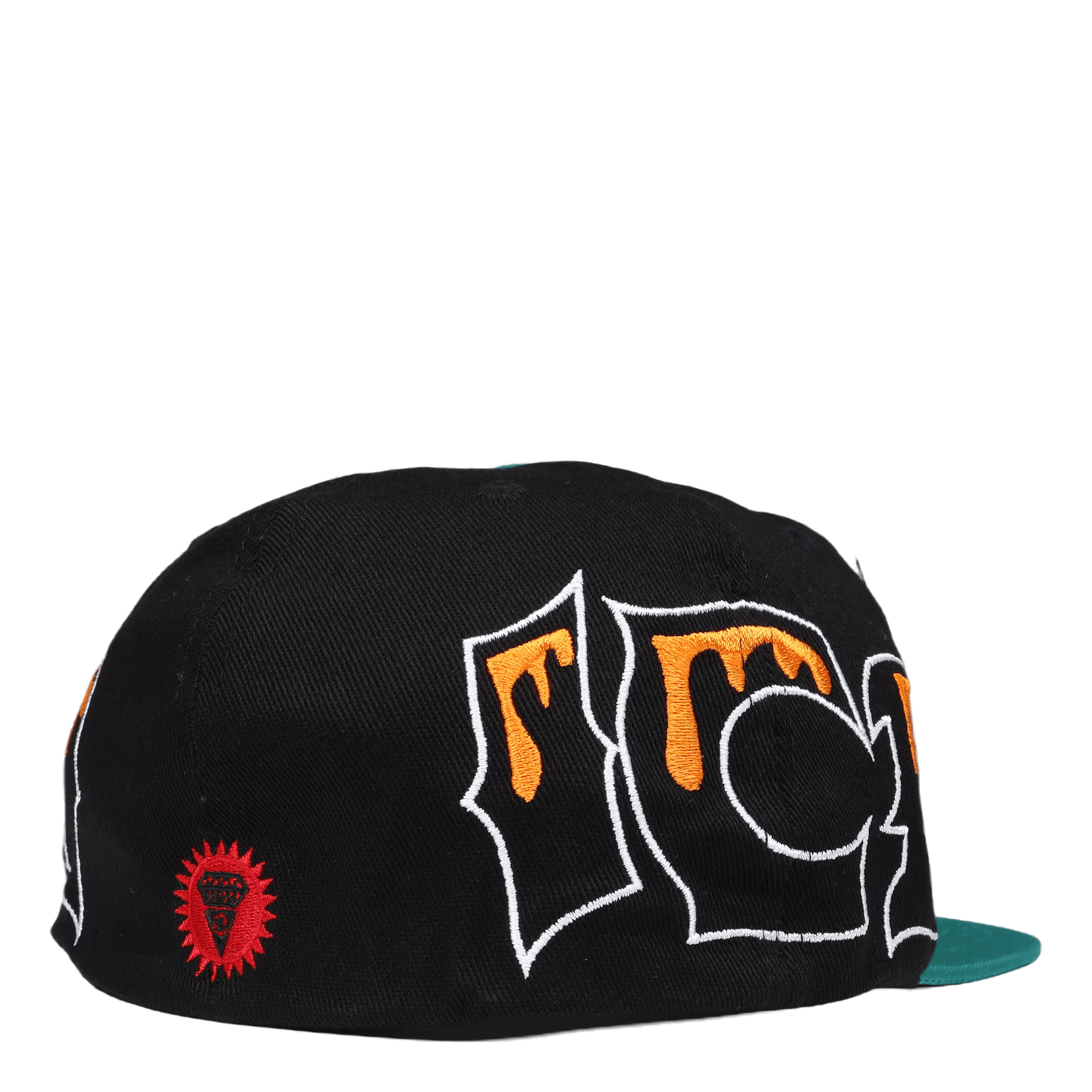 Icecream Team Eu 6 Panel Flat Peak Cap Black