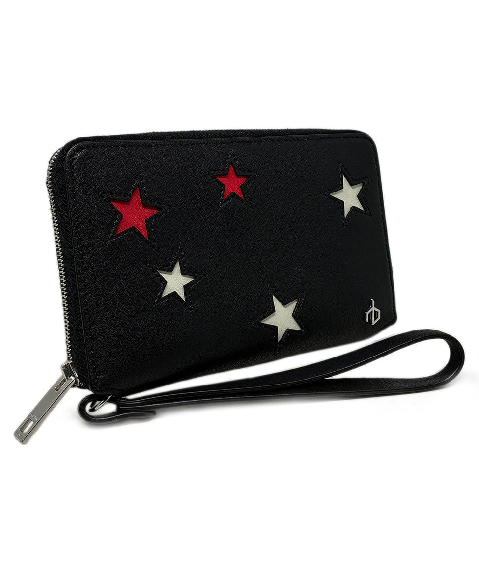 Rag & Bone Black Leather Star Wallet