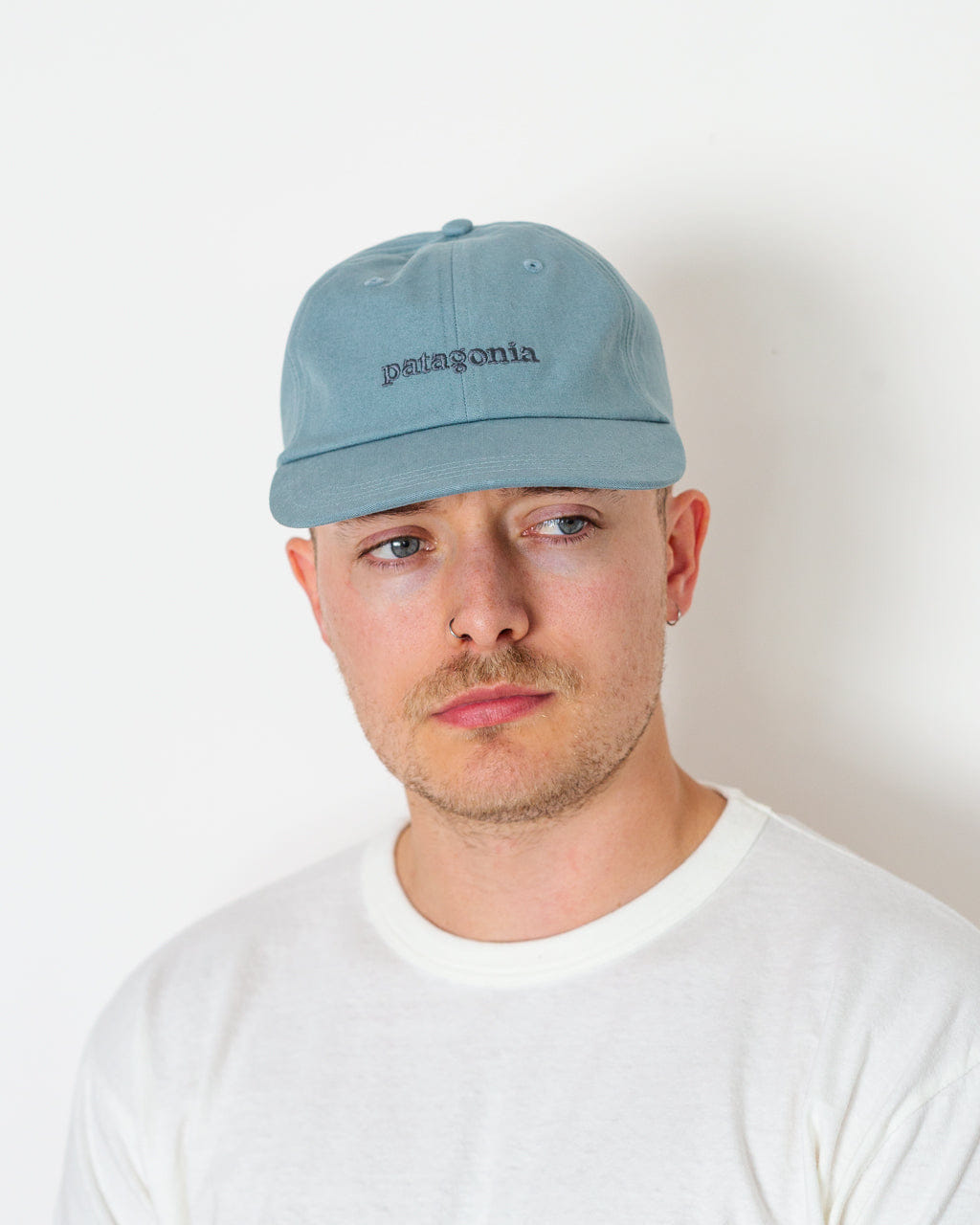 Patagonia Graphic Trad Cap - Text Logo Blue Sage