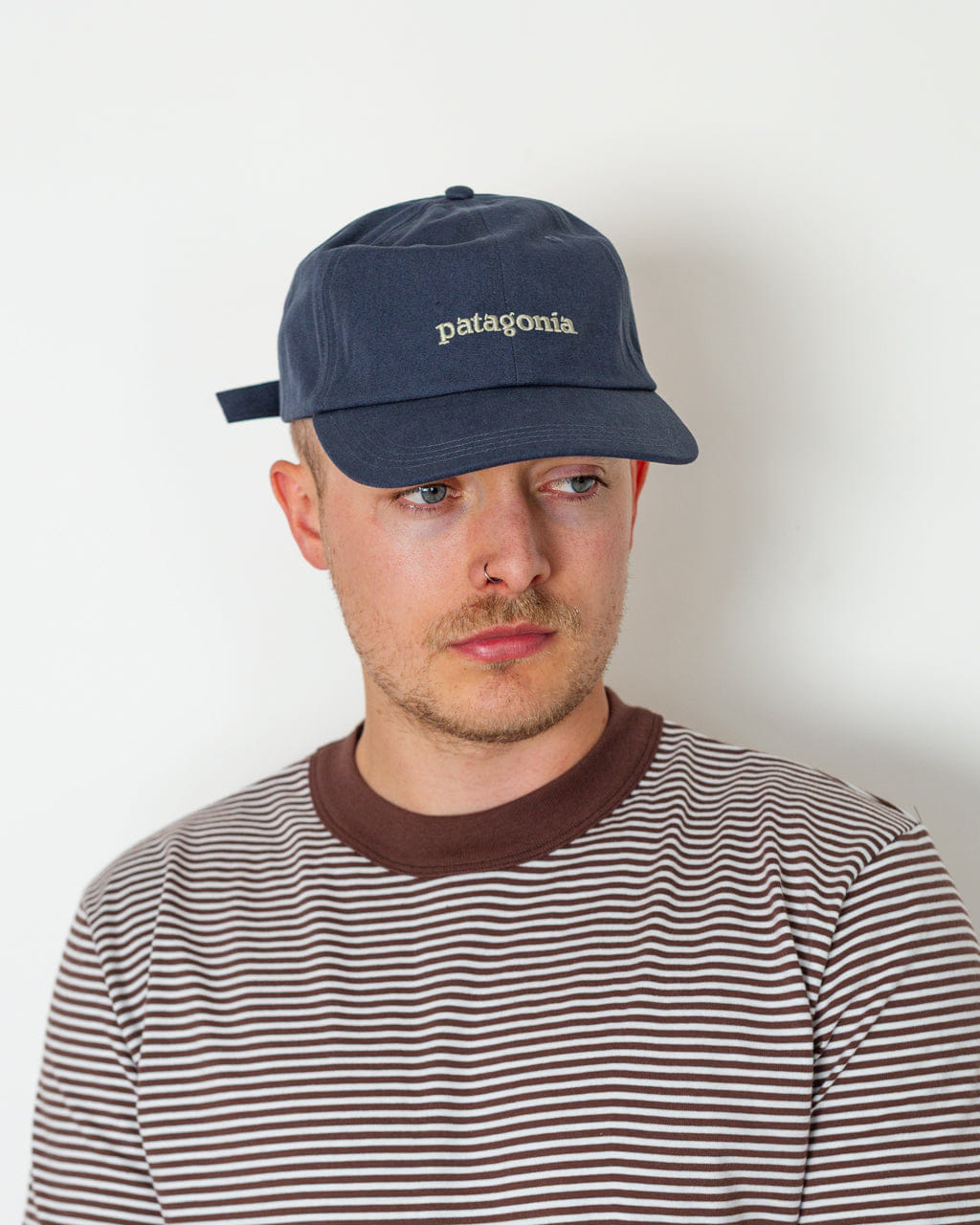 Patagonia Graphic Trad Cap - Text Logo Smoulder Blue