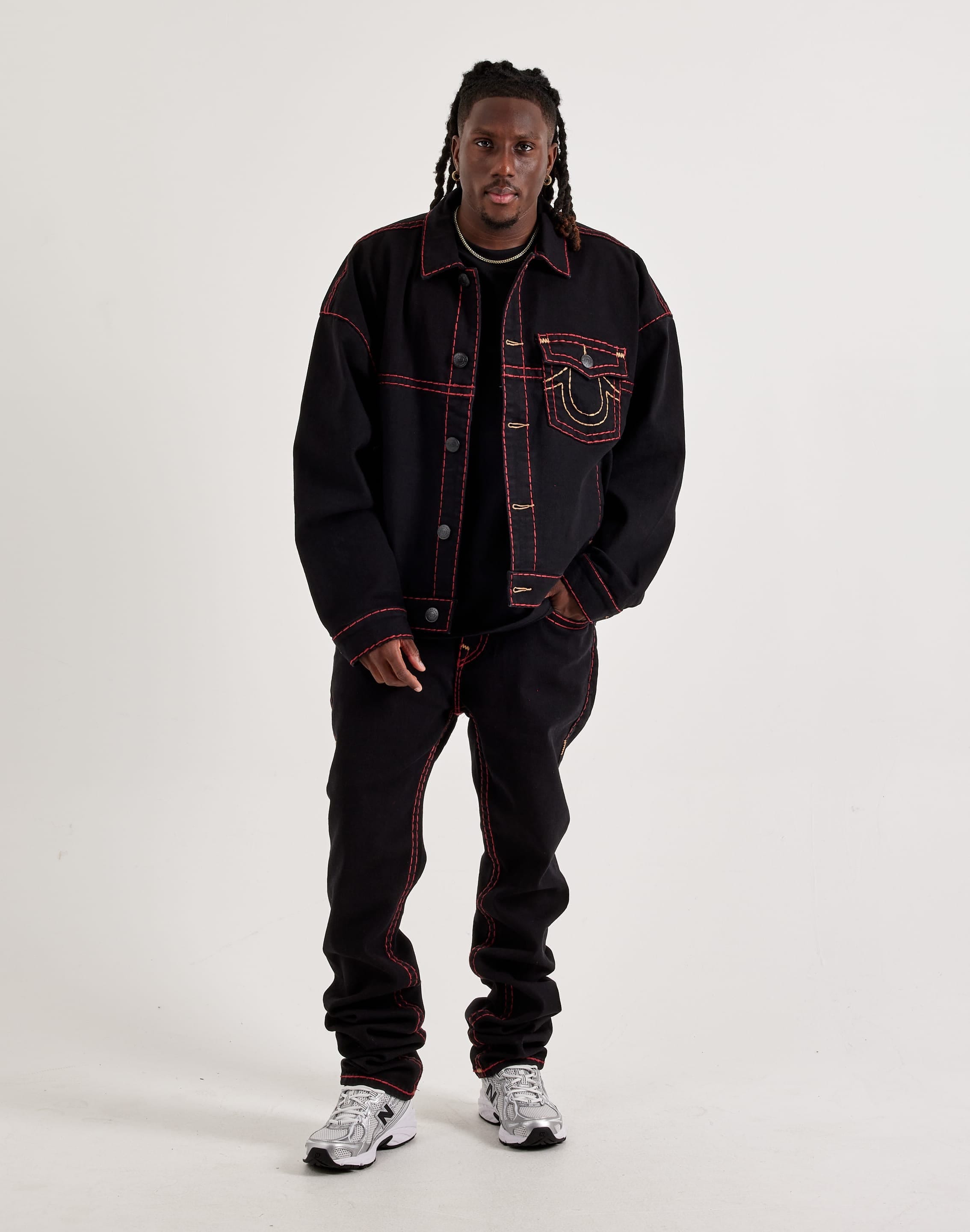 True Religion Rocco Stacked Super T Flap Denim Jeans