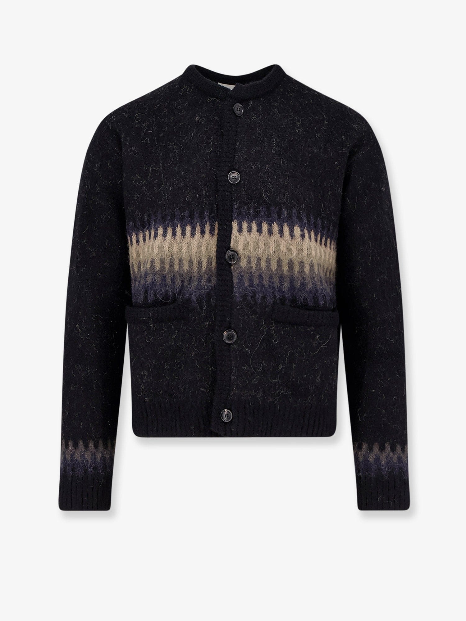 Tonywack Jacquard Unisex alpaca cardigan