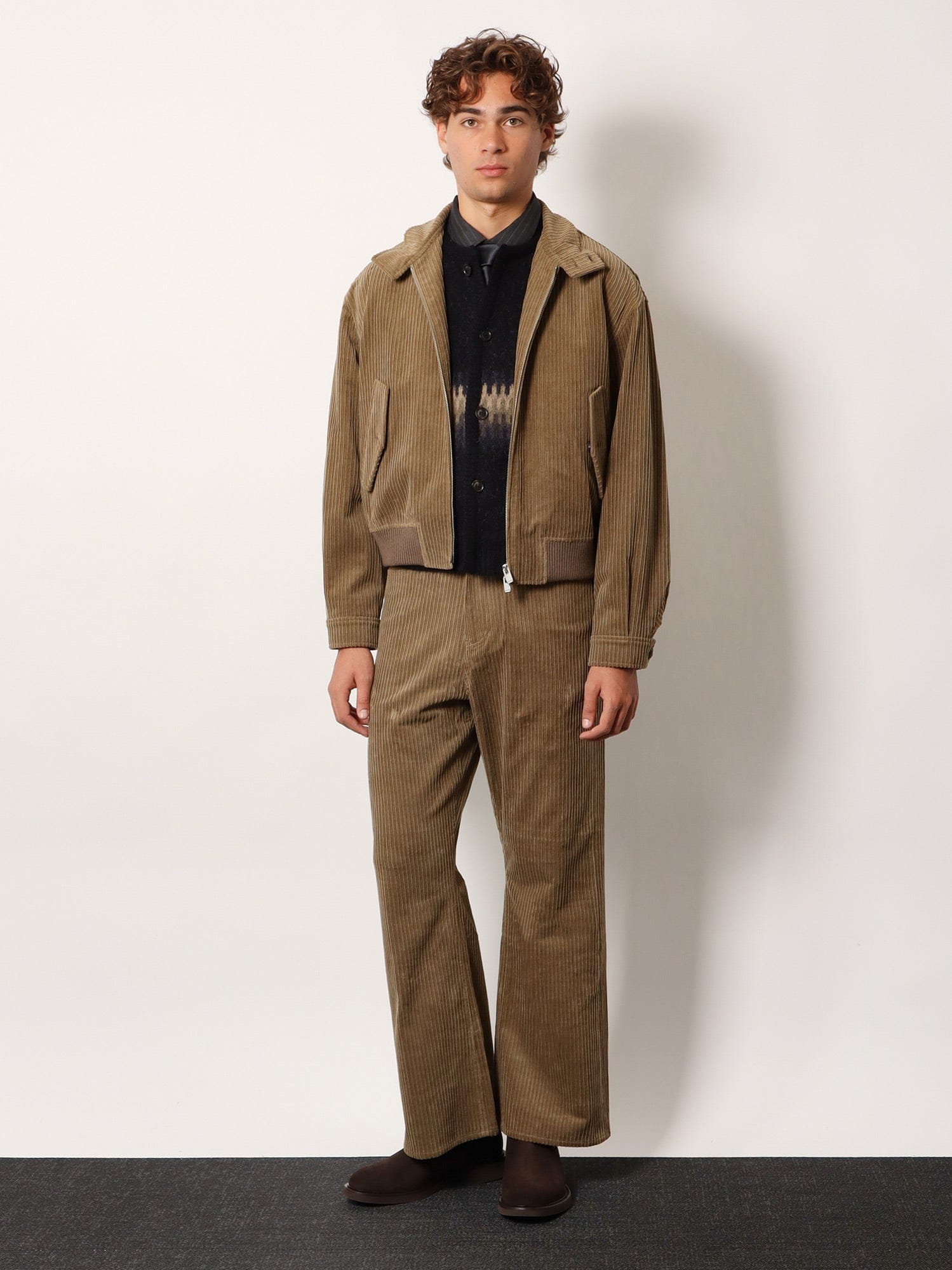 Tonywack Jacquard Unisex alpaca cardigan